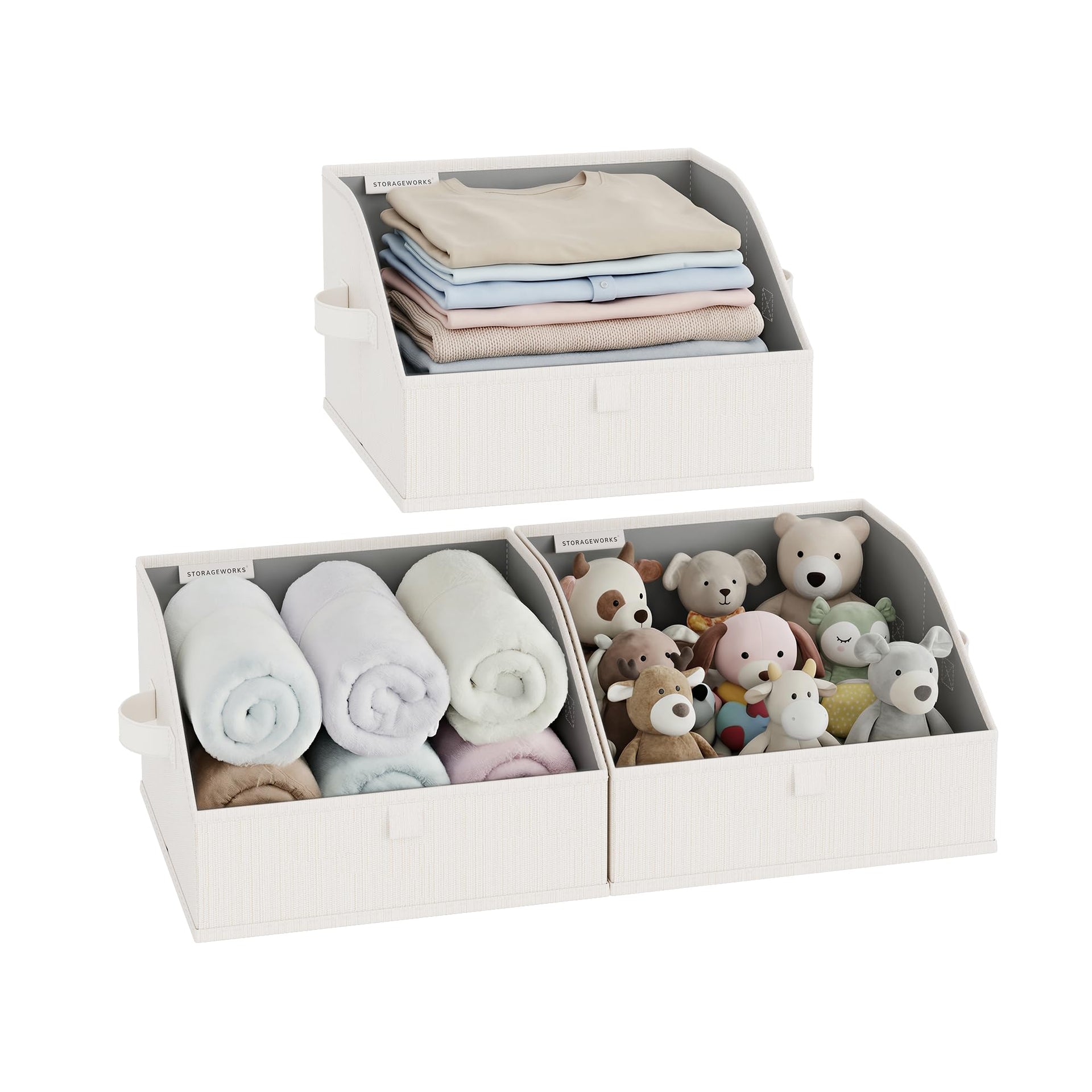 Closet Storage Bins Trapezoid (3 Count)