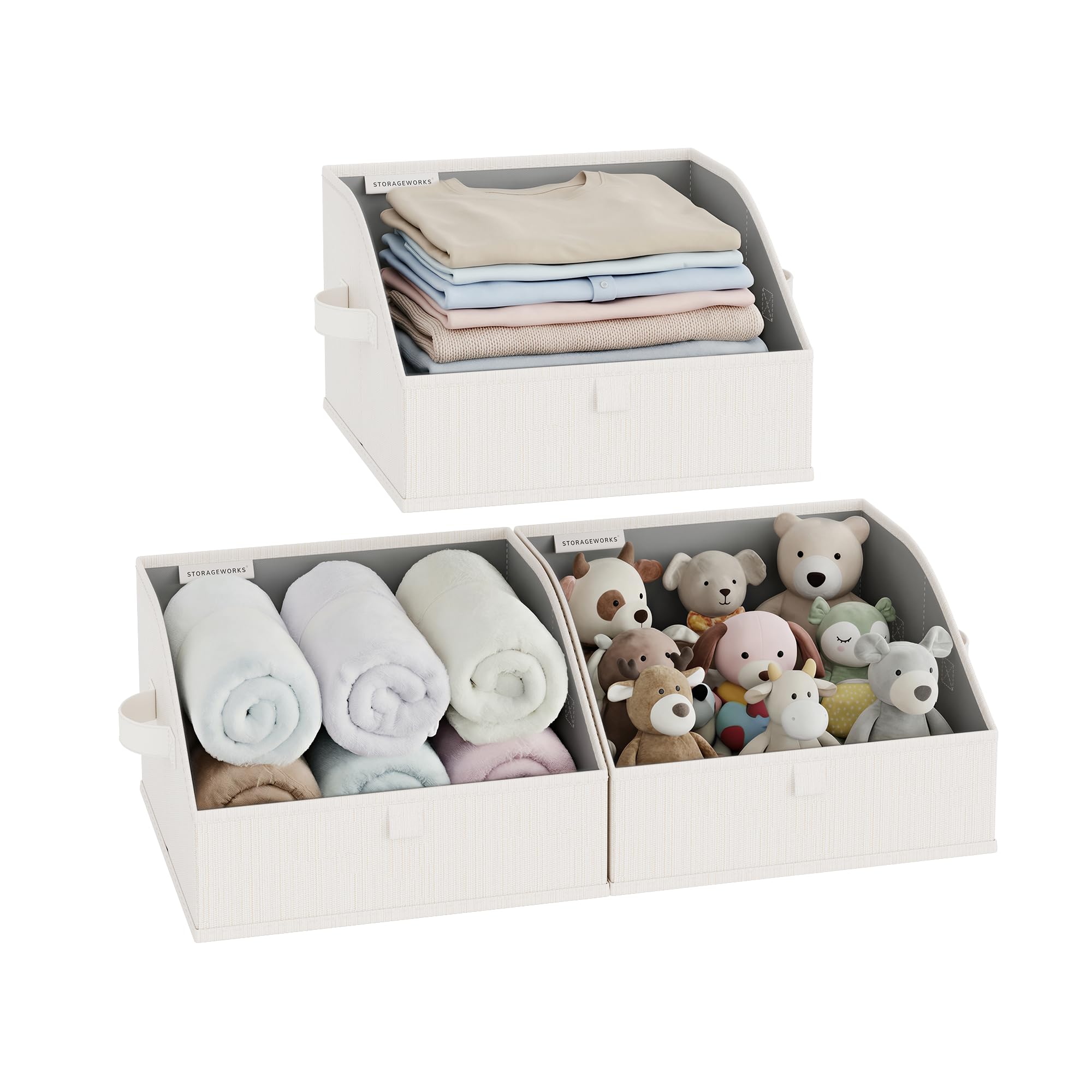 Closet Storage Bins Trapezoid (3 Count)