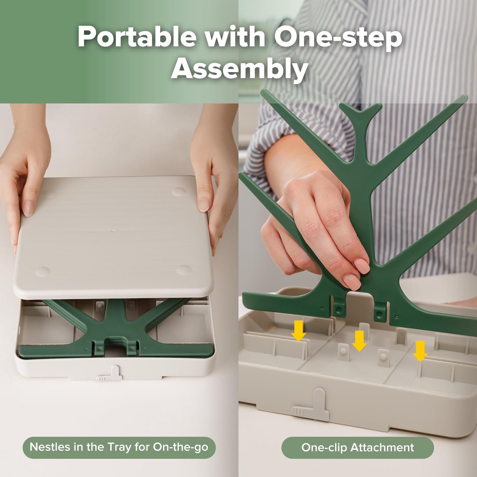 Portable Baby Bottle Drying Rack with Tray