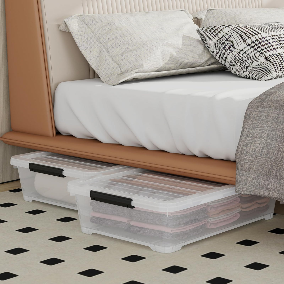 4 Pack Under Bed Storage Box (4 Count)