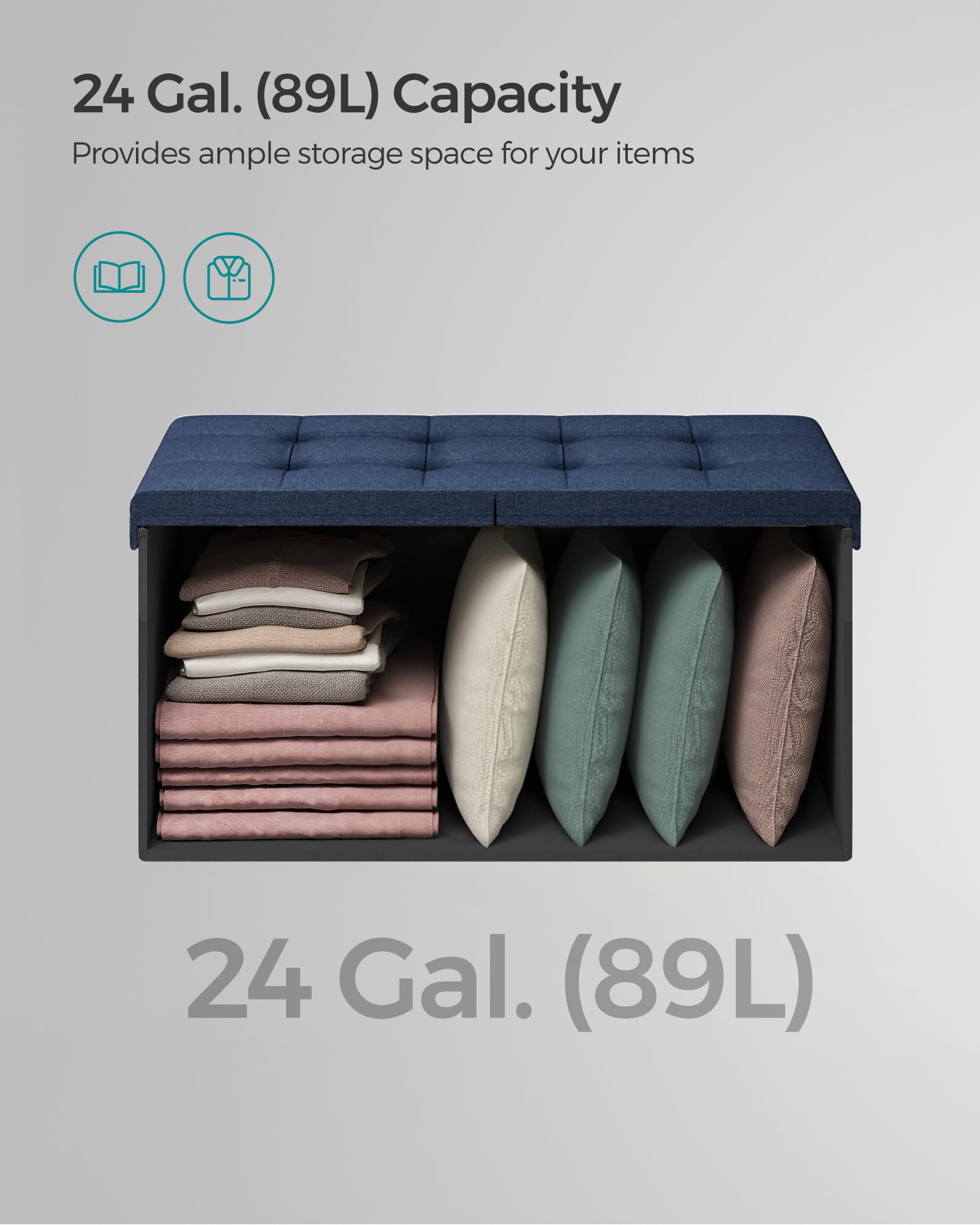 30 Inches Storage Ottoman