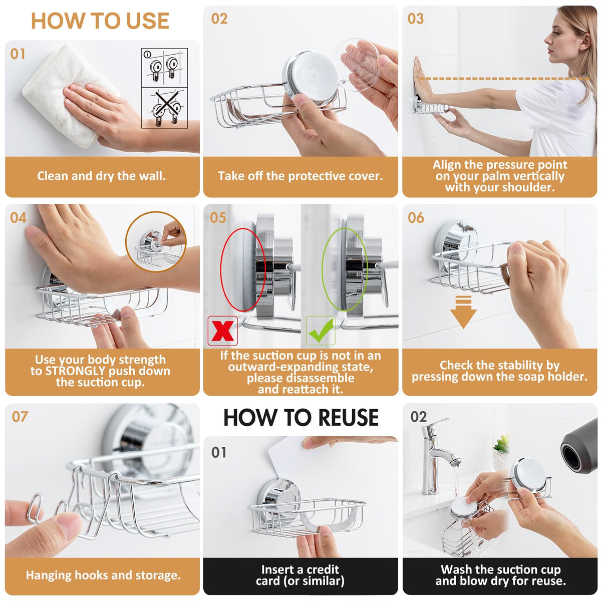 Bar Soap Holder with Hooks