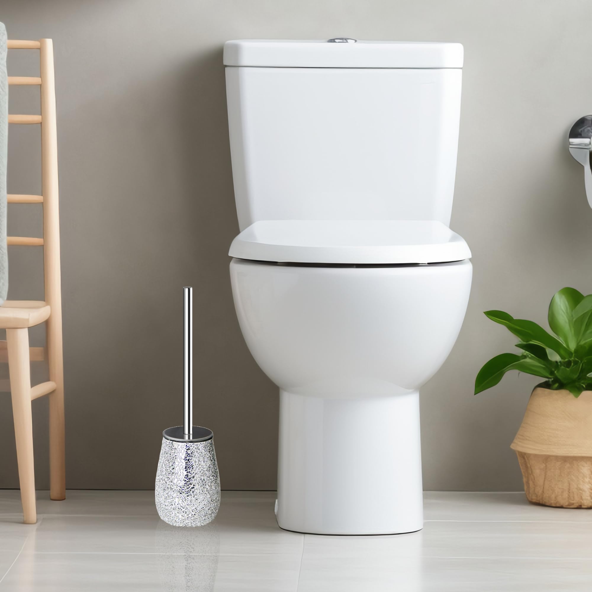 Decorative Toilet Brush and Holder Set