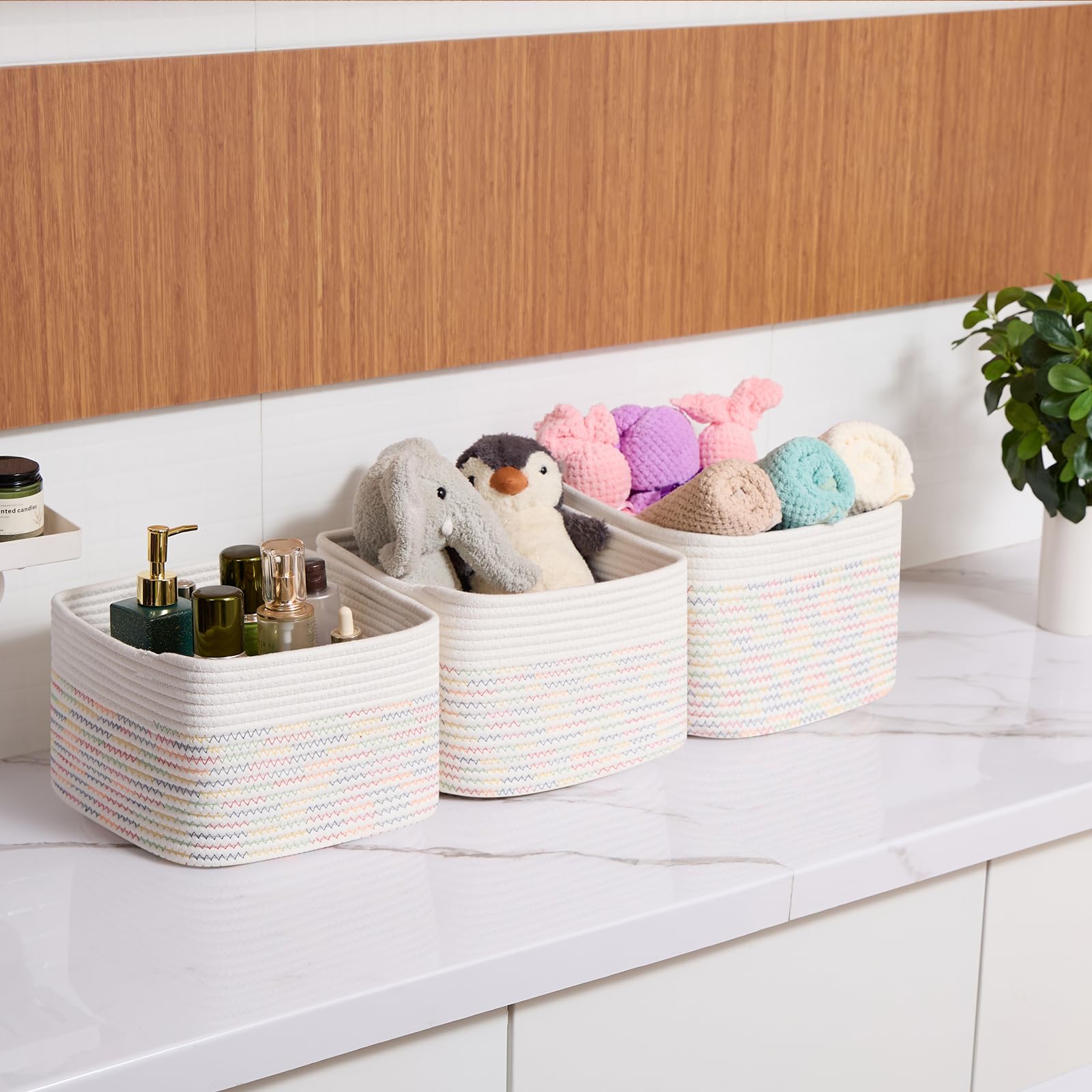 Small Organizing Baskets for Cubes Shelf (3 Count)