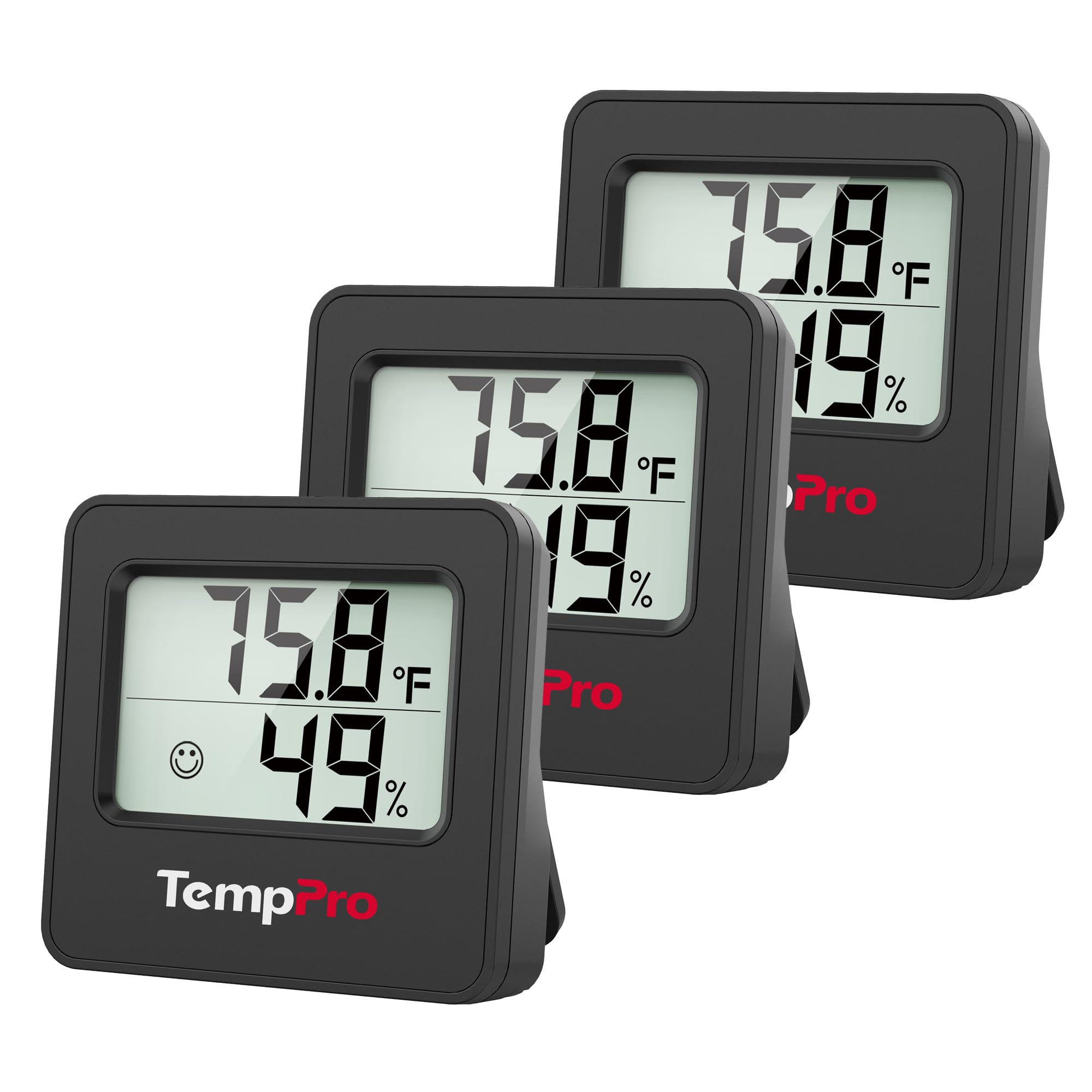 TempAir 3 Pack Hygrometer Indoor Thermometer for Home (3 Count)