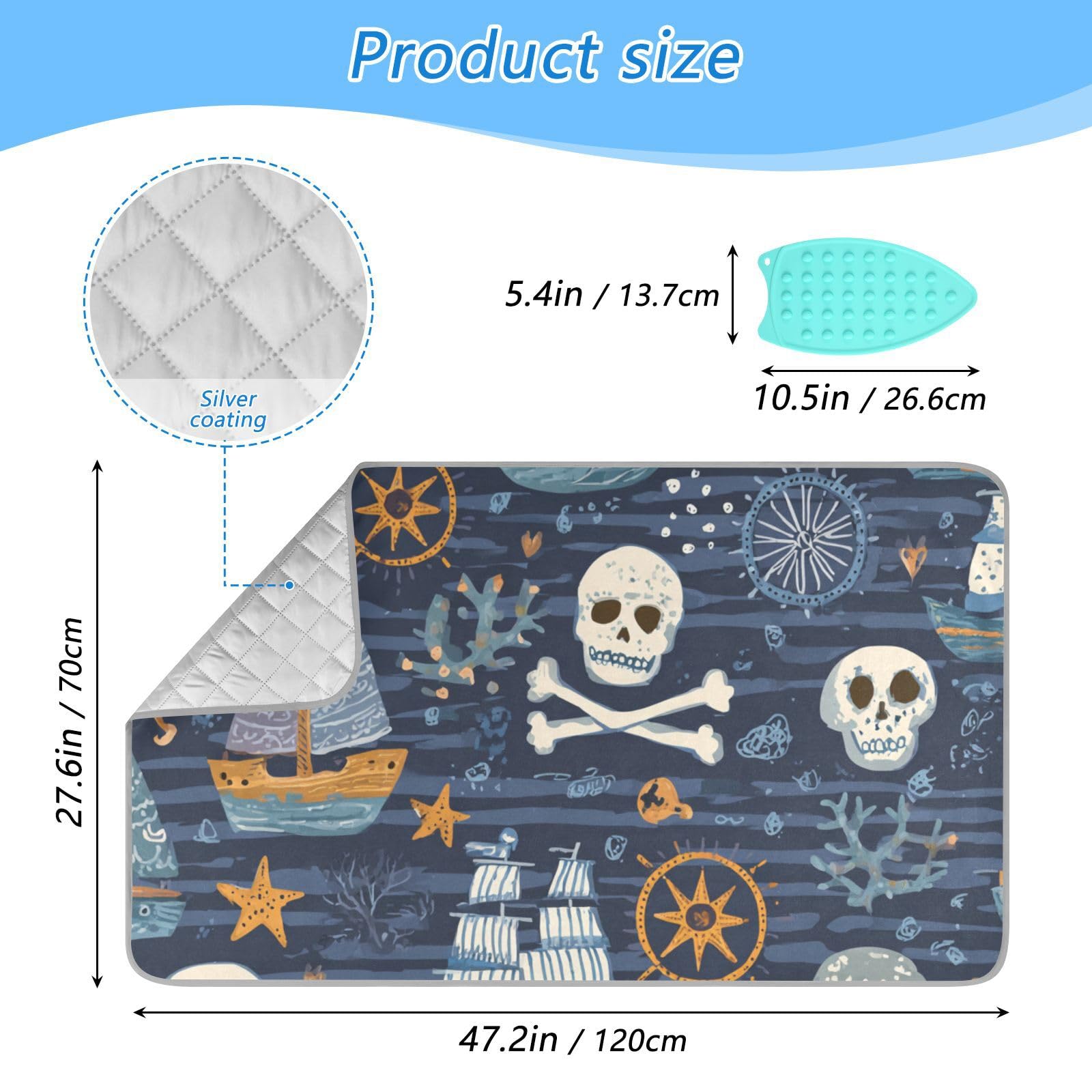 Ironing Mat Portable Ironing Pad Ironing Blanket for Table Top Heat Resistance Double