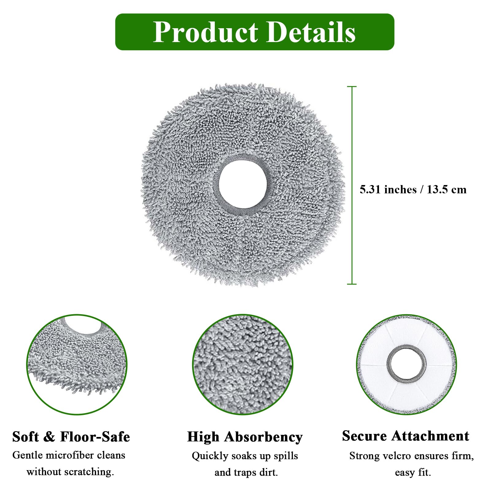 10 Pack Mop Pads for Dreame X40 Ultra (10 Count)
