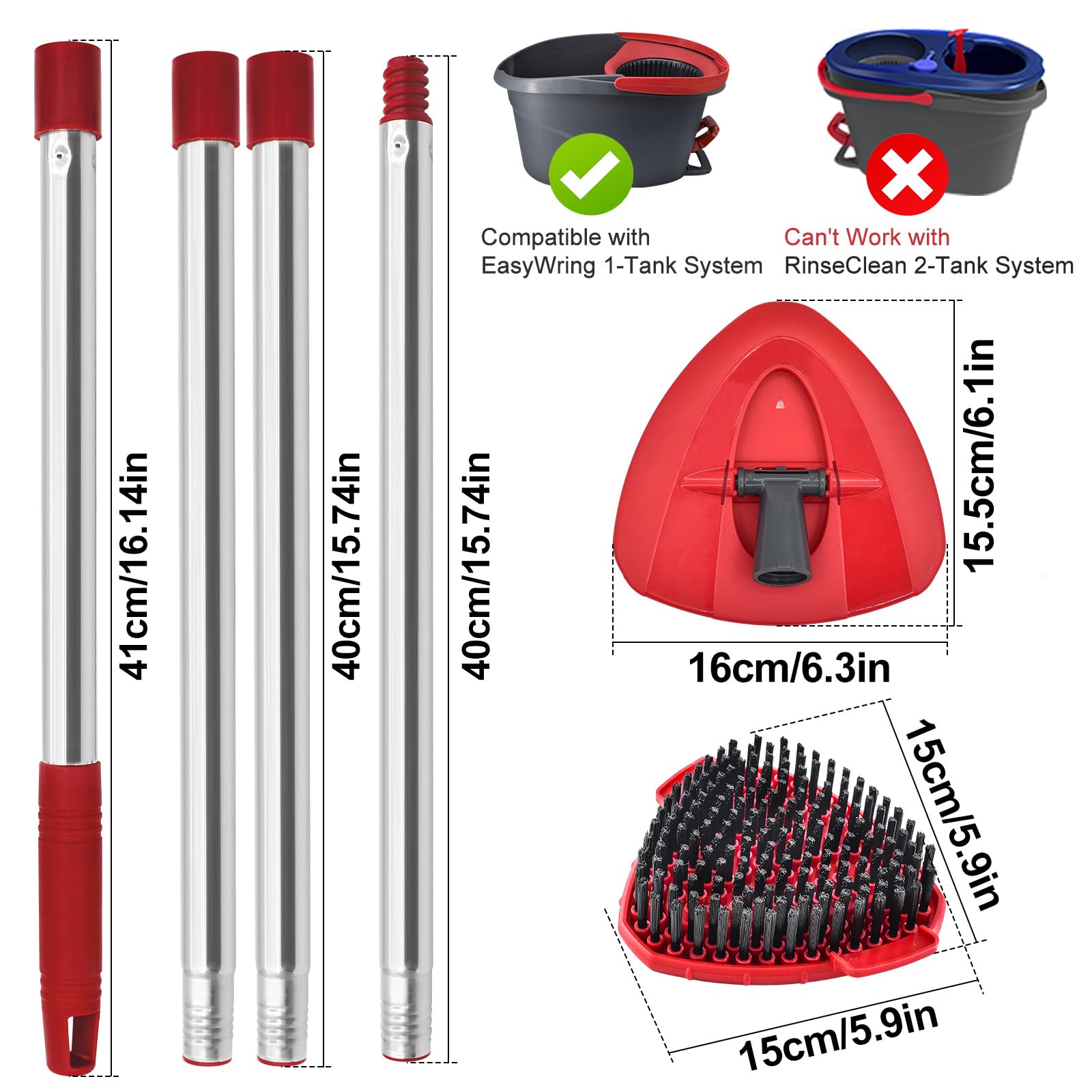 Mop Handle for Ocedar (6 Count)