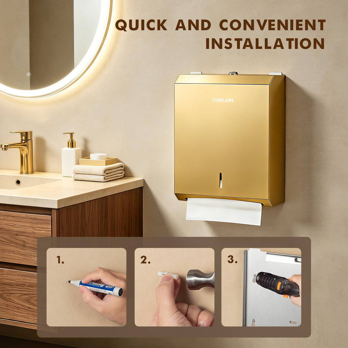 Commercial Paper Towel Dispenser Wall Mount (400 Count)