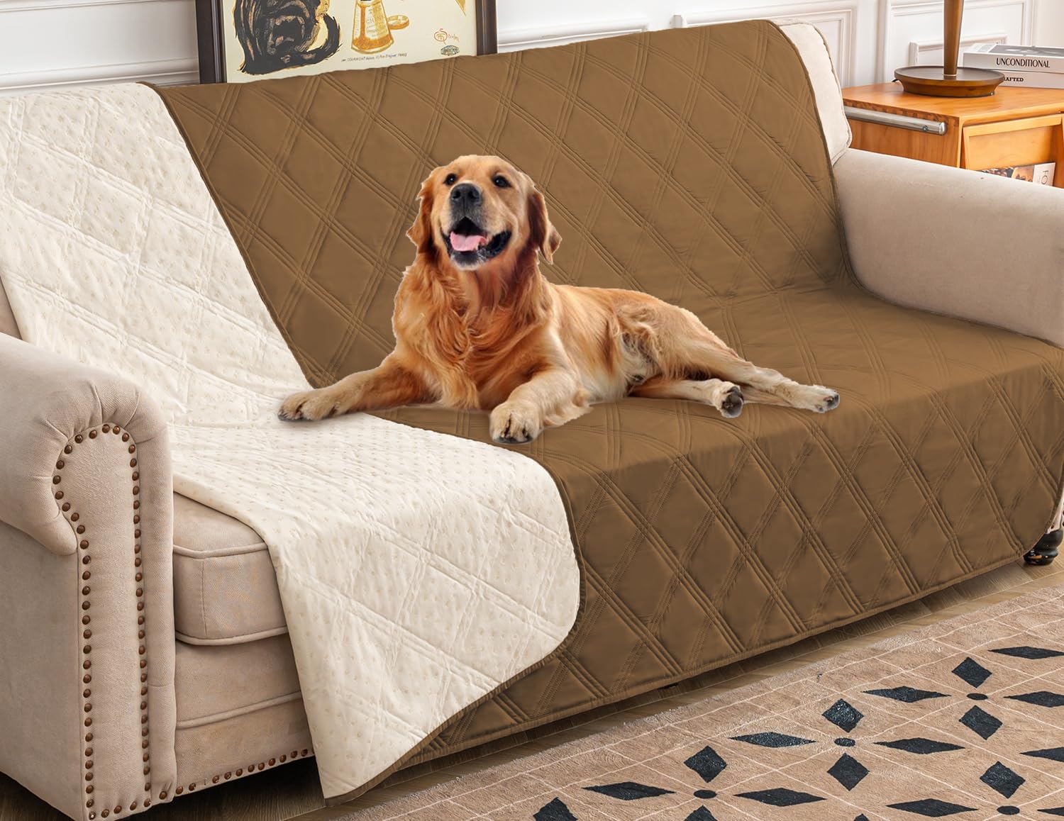 Waterproof Dog Bed Cover Pet Blanket with Anti