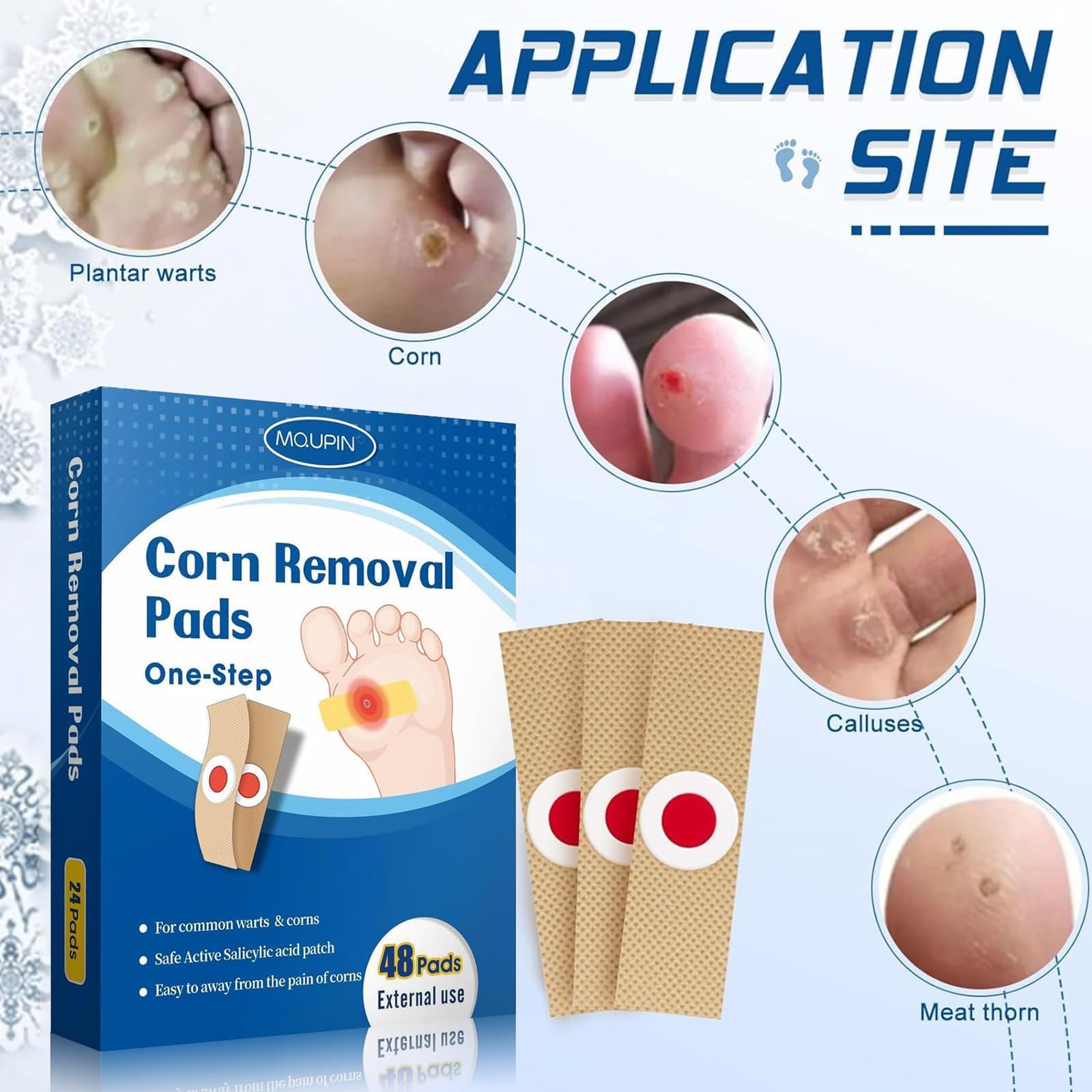 48 Count Corn Removal Pads for Feet and Toe
