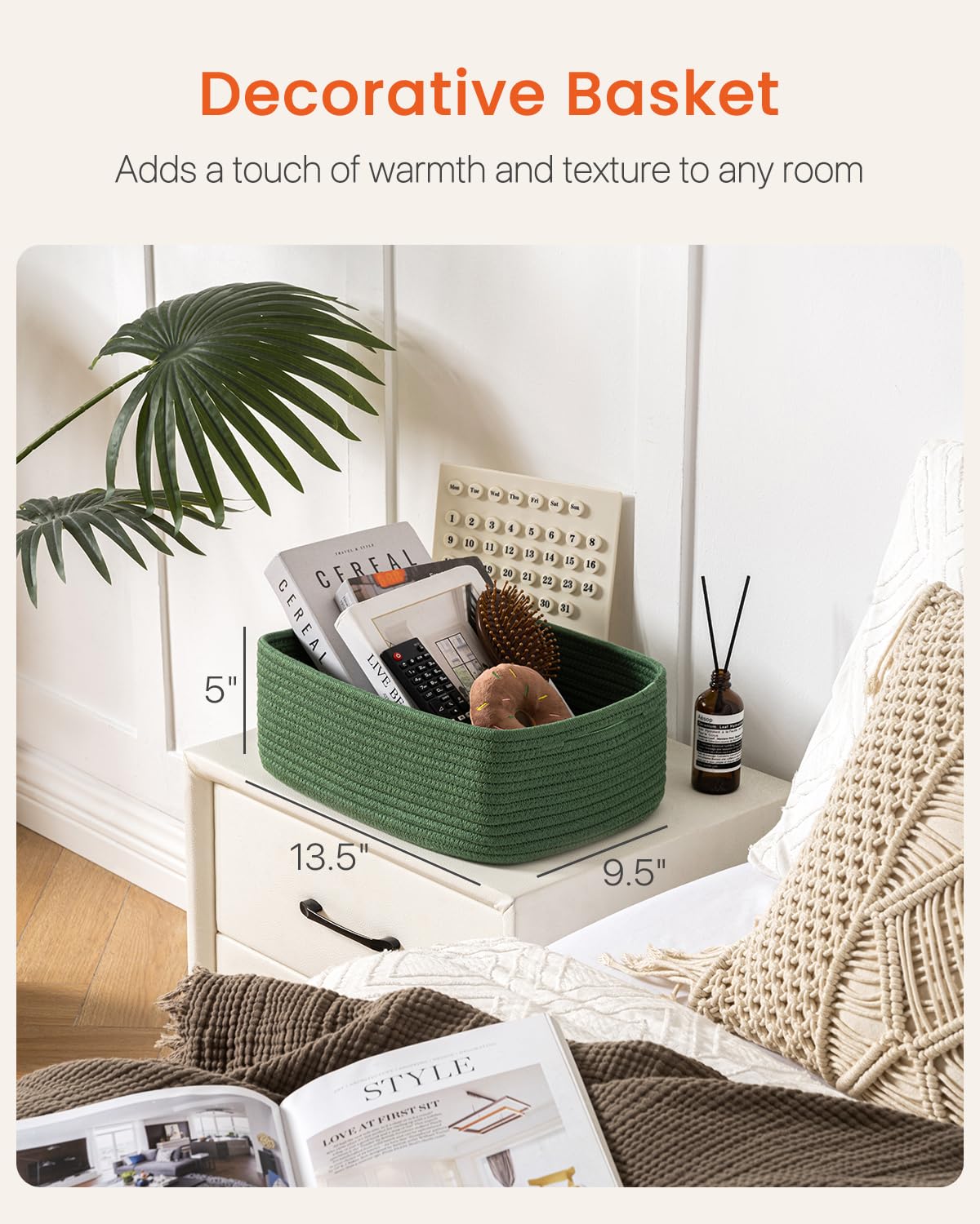 Small Woven Storage Basket for Organizing (3 Count)