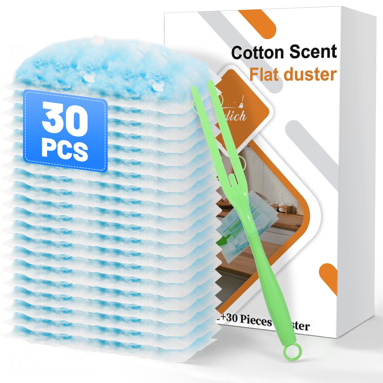 30PCS Disposable Dusters Refills Compatible with Swiffer