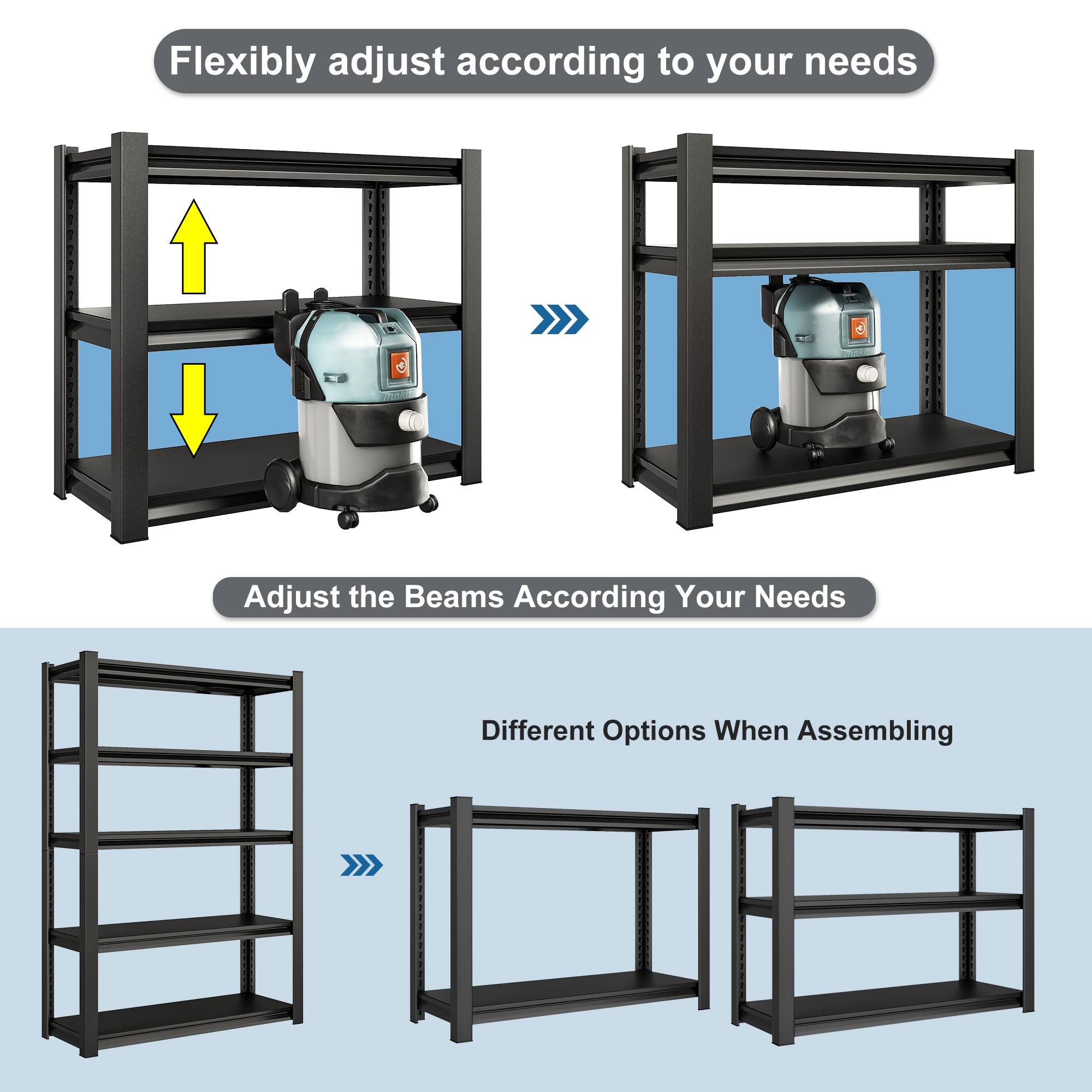 48" W Garage Shelving Heavy Duty