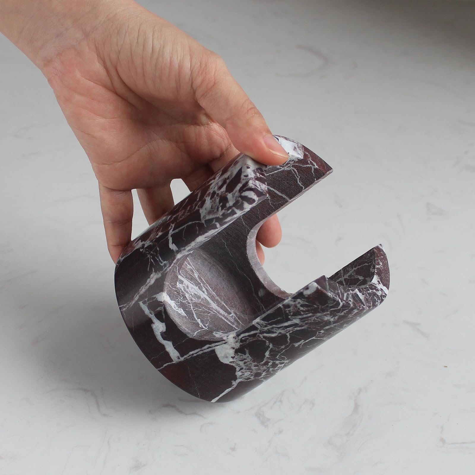 Natural Marble Travertine Sponge Holder for Kitchen Counter