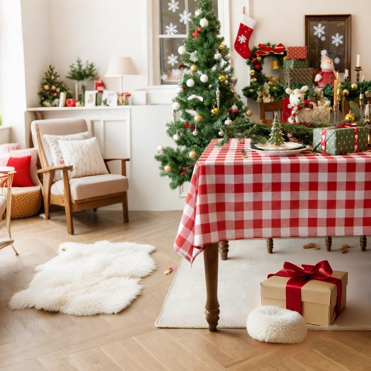Classic Gingham Tablecloth Fabric