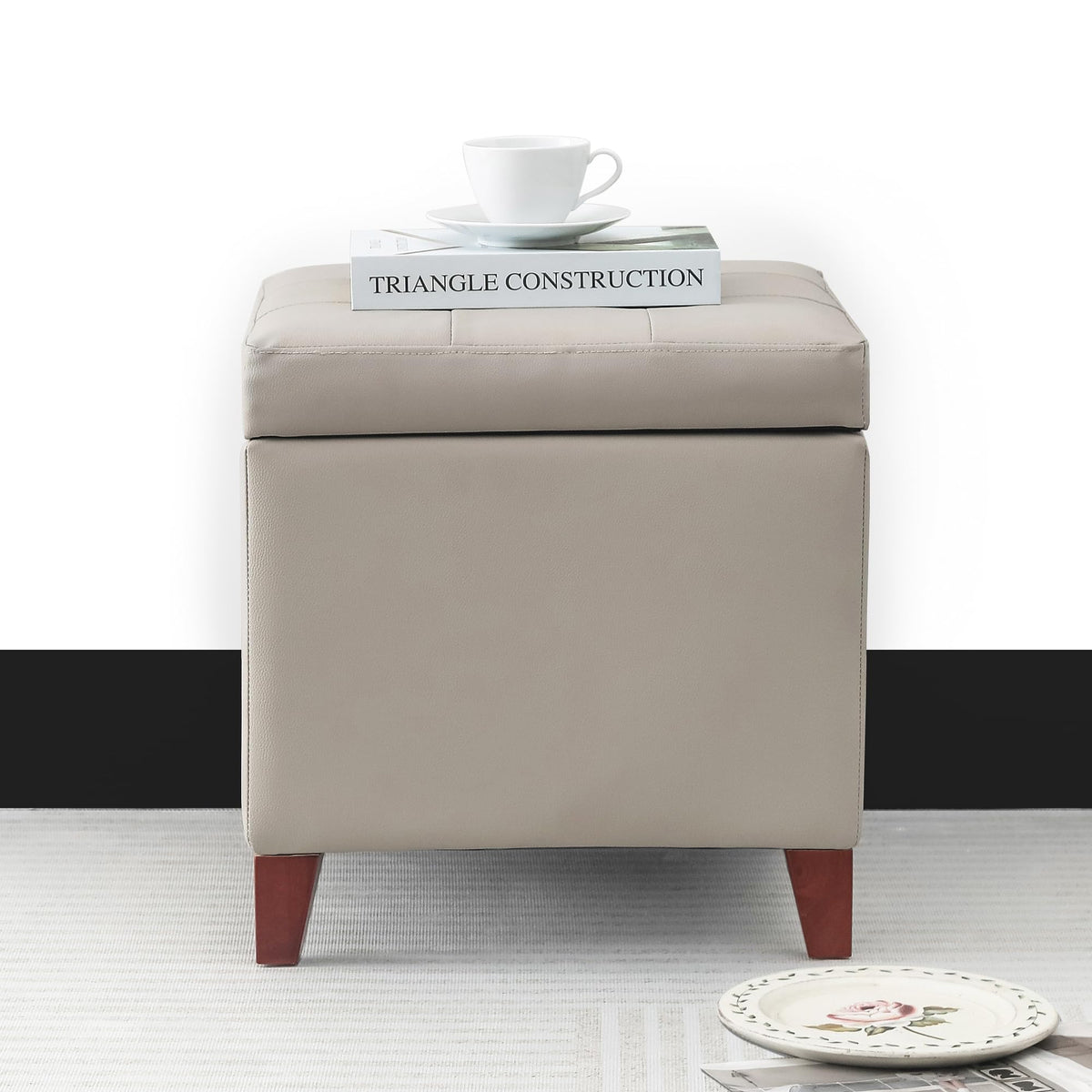 18" Square Storage Ottoman