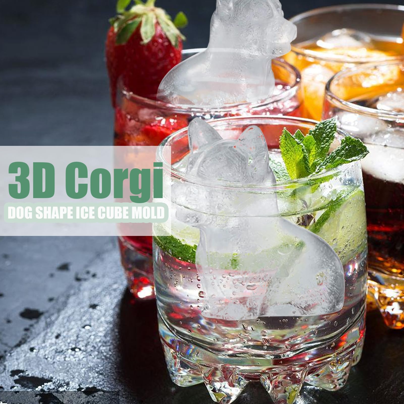 Corgi Dog gifts 3D Ice Cube Mold