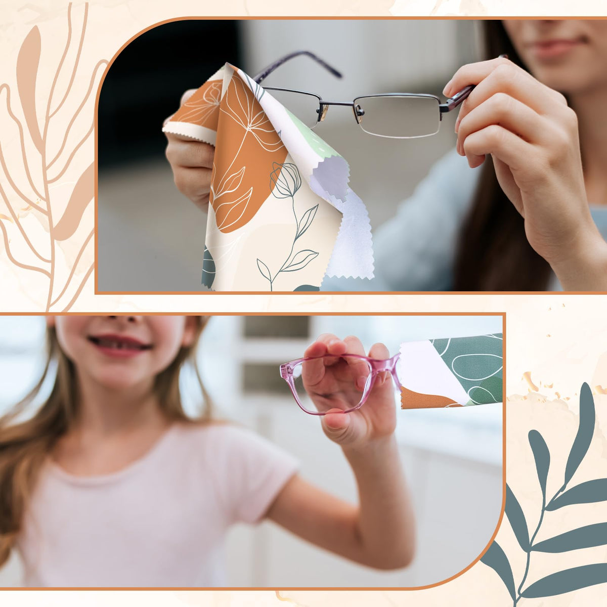20 Pcs Microfiber Cleaning Cloth for Glasses Cute Boho Abstract Design Microfiber Cloth Soft Multicolor Glasses Cleaner Cloth for Eyeglasses Camera Lens Cell Phone Screens Glasses