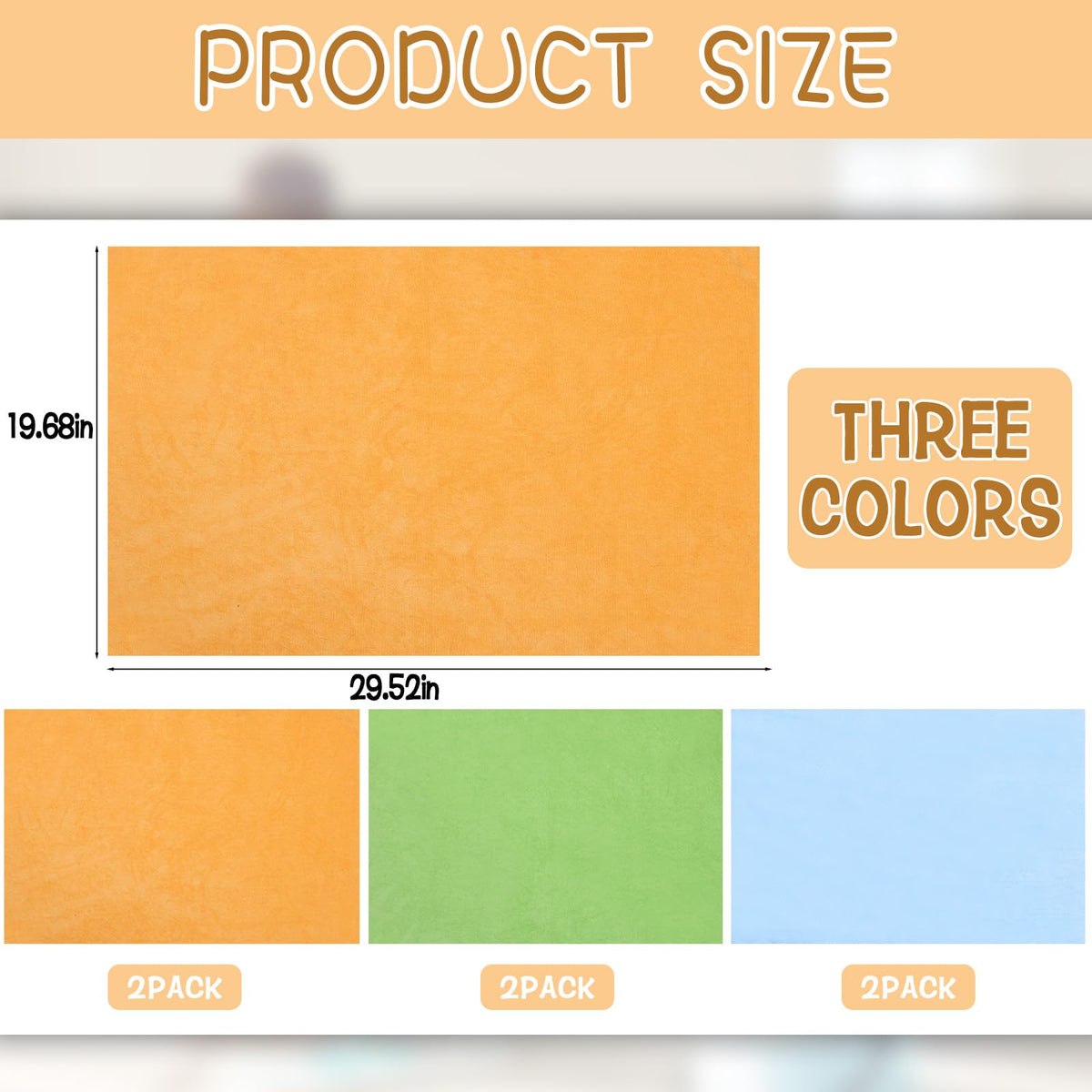 6 Pack Extra Large Microfiber Cleaning Cloths 20"x30" (4 Count)