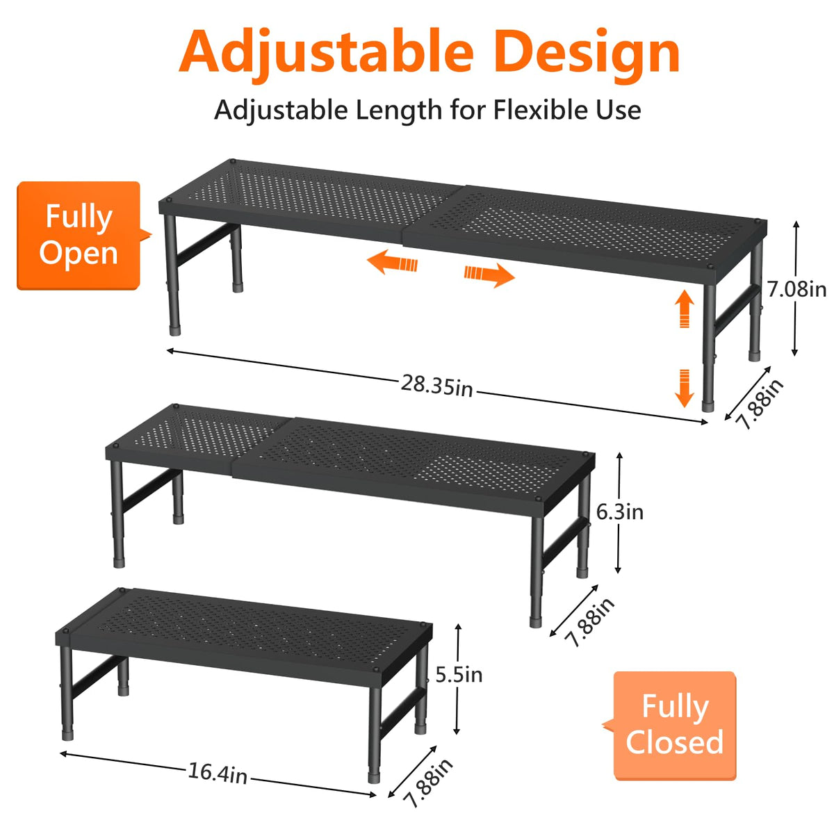 Expandable adjustable stackable kitchen organizer