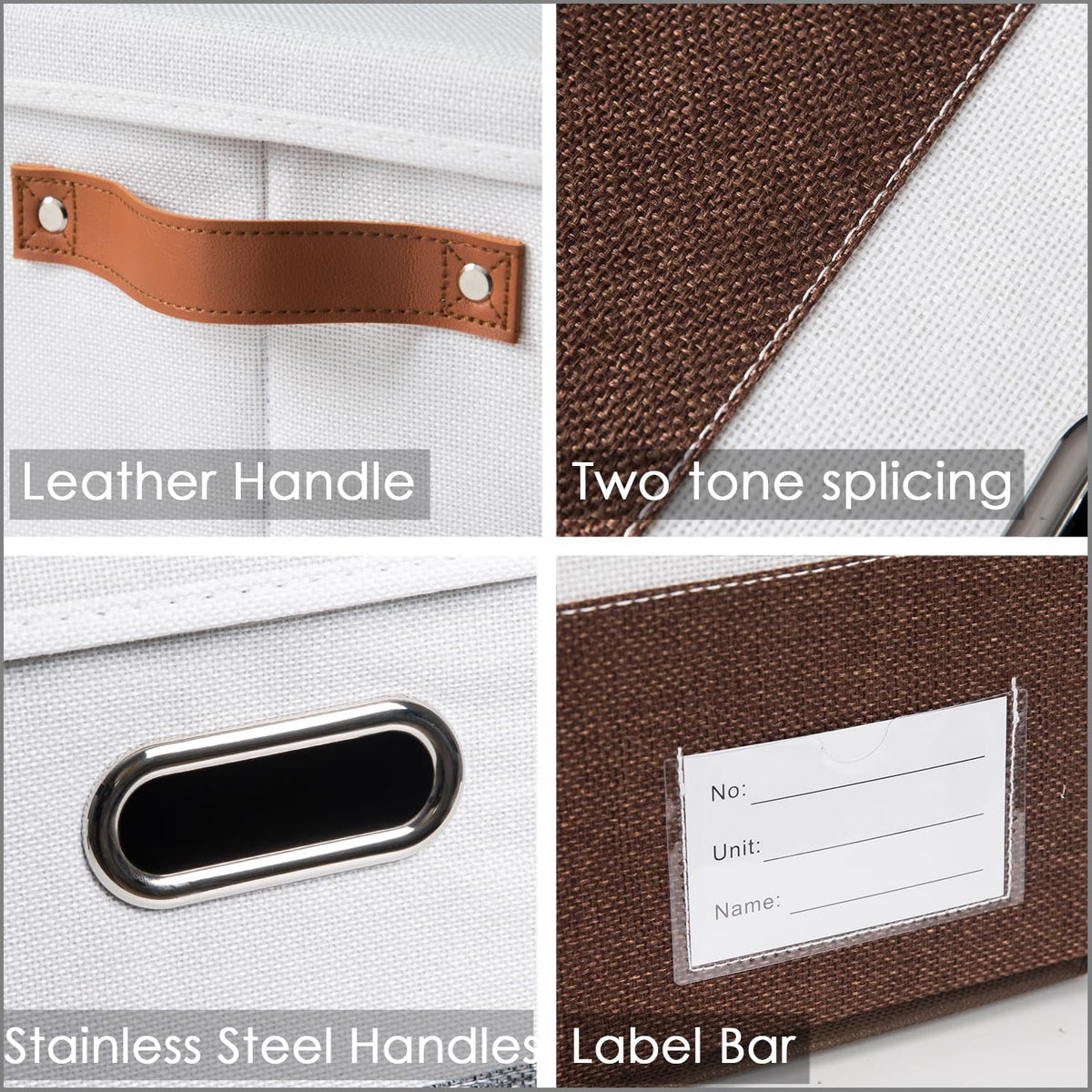 Foldable Storage Bins with Lids [3 (3 Count)