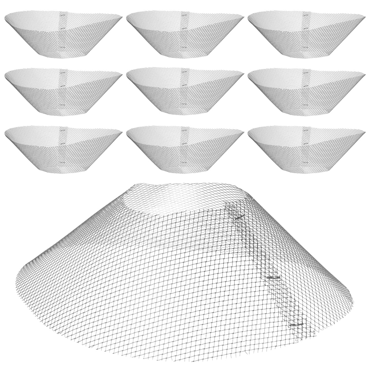 10Pcs Range Hood Filter Nets 8.26X8.26In Bowl