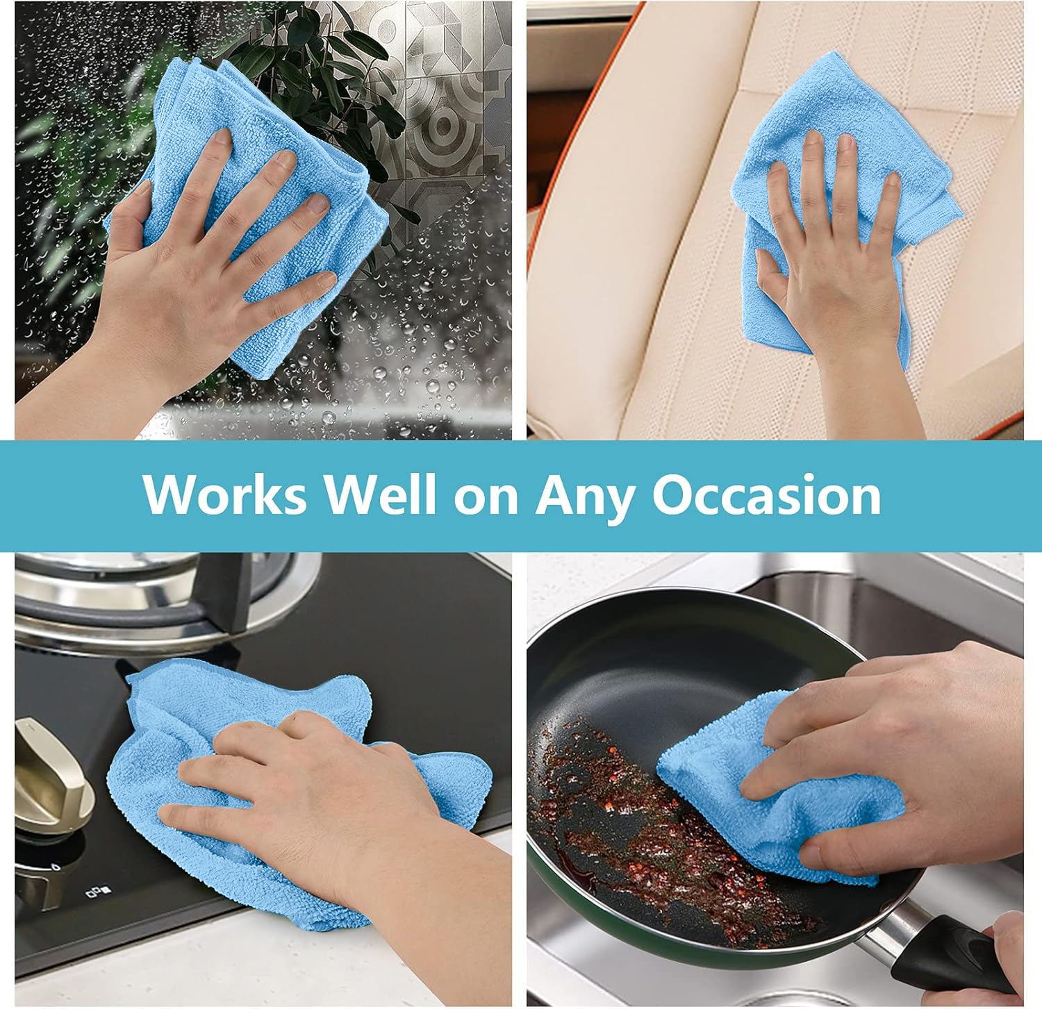 8PK Microfiber Cleaning Cloth (8 Count)