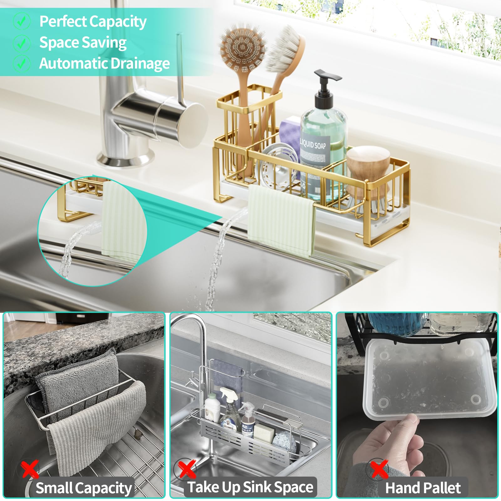 Sponge Holder for Kitchen Sink