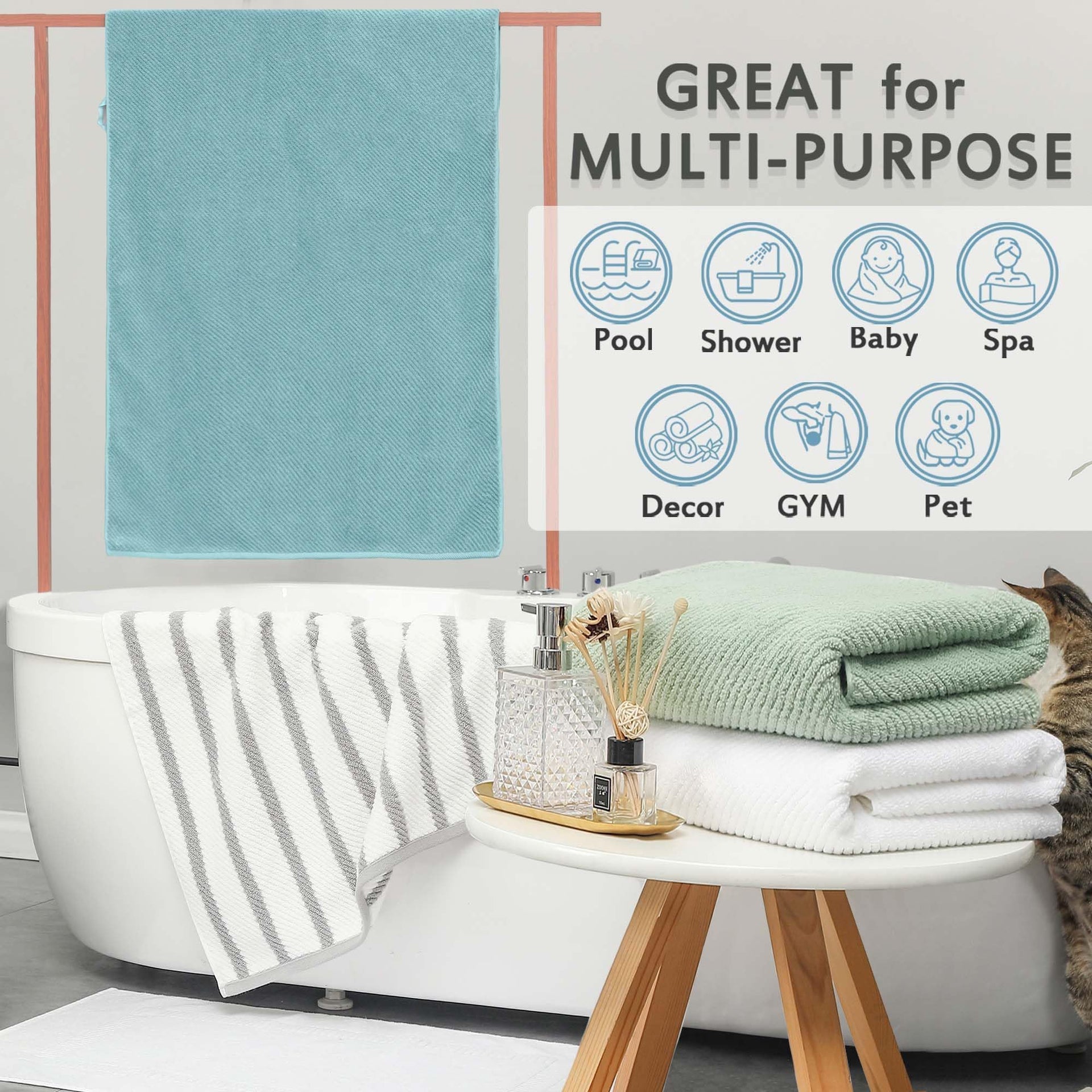 Bath Towels 4PC (4 Count)