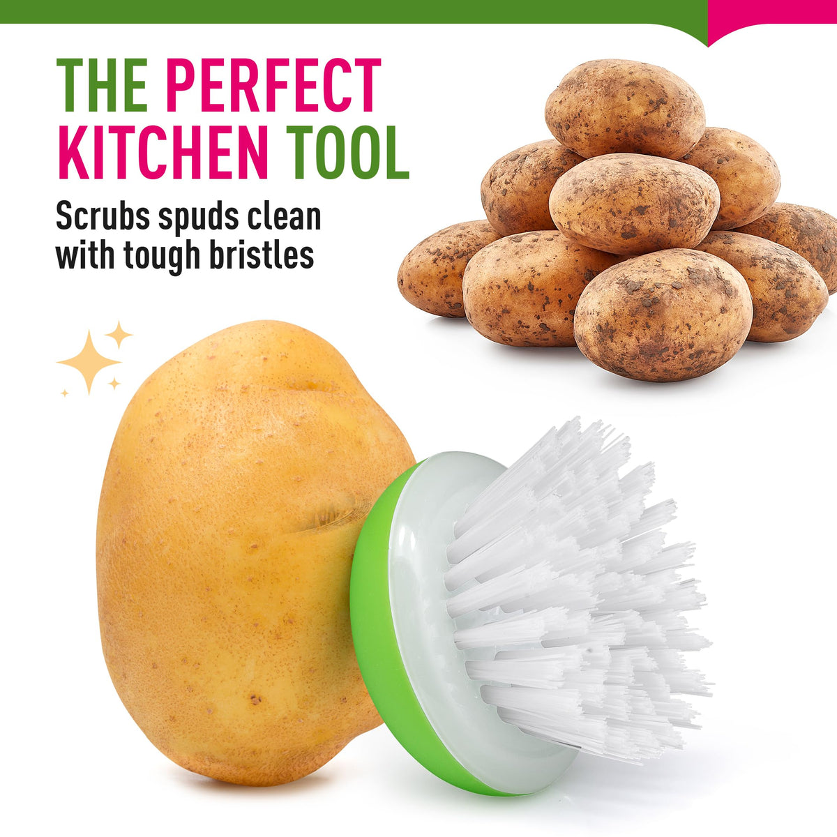 Vegetable Brush Scrubber for Food (2 Count)