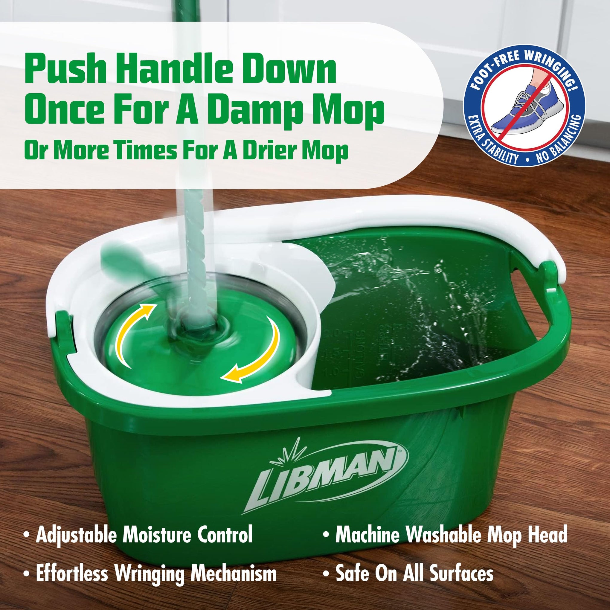 Libman Tornado Spin Mop System with Bucket & Wringer (2 Count)