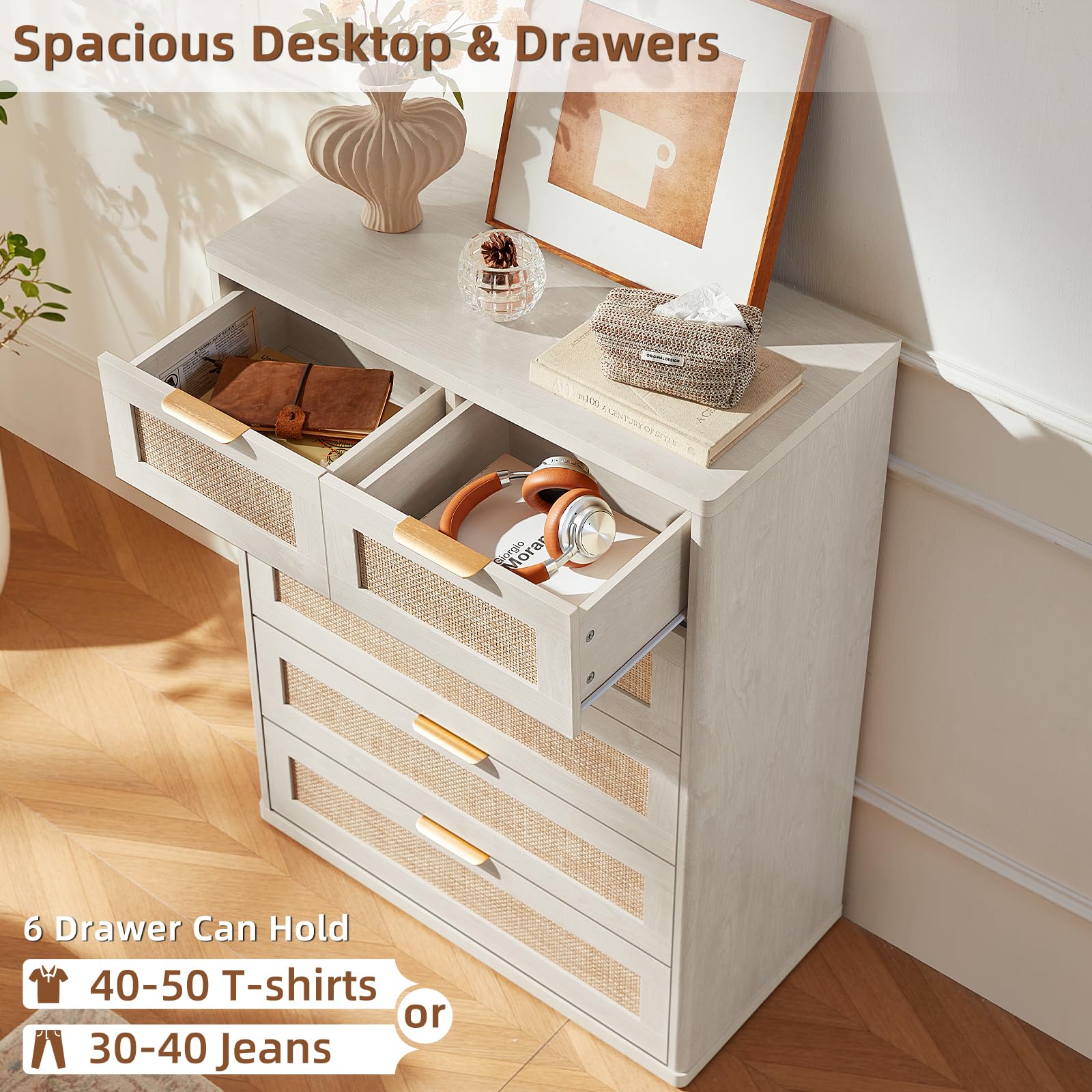 Rattan Dresser for Bedroom Set 2