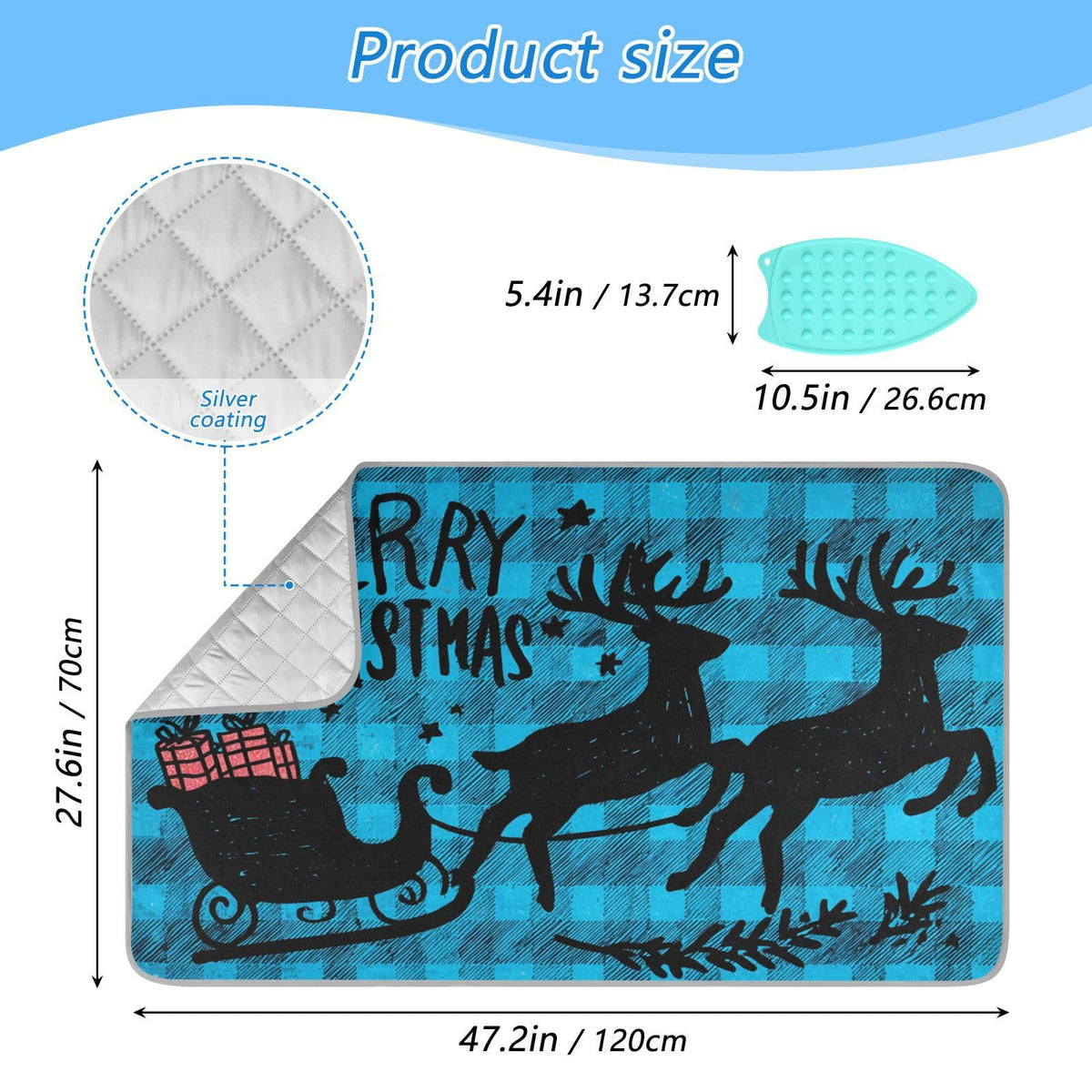 Ironing Mat Portable Ironing Pad Ironing Blanket for Table Top Heat Resistance Double