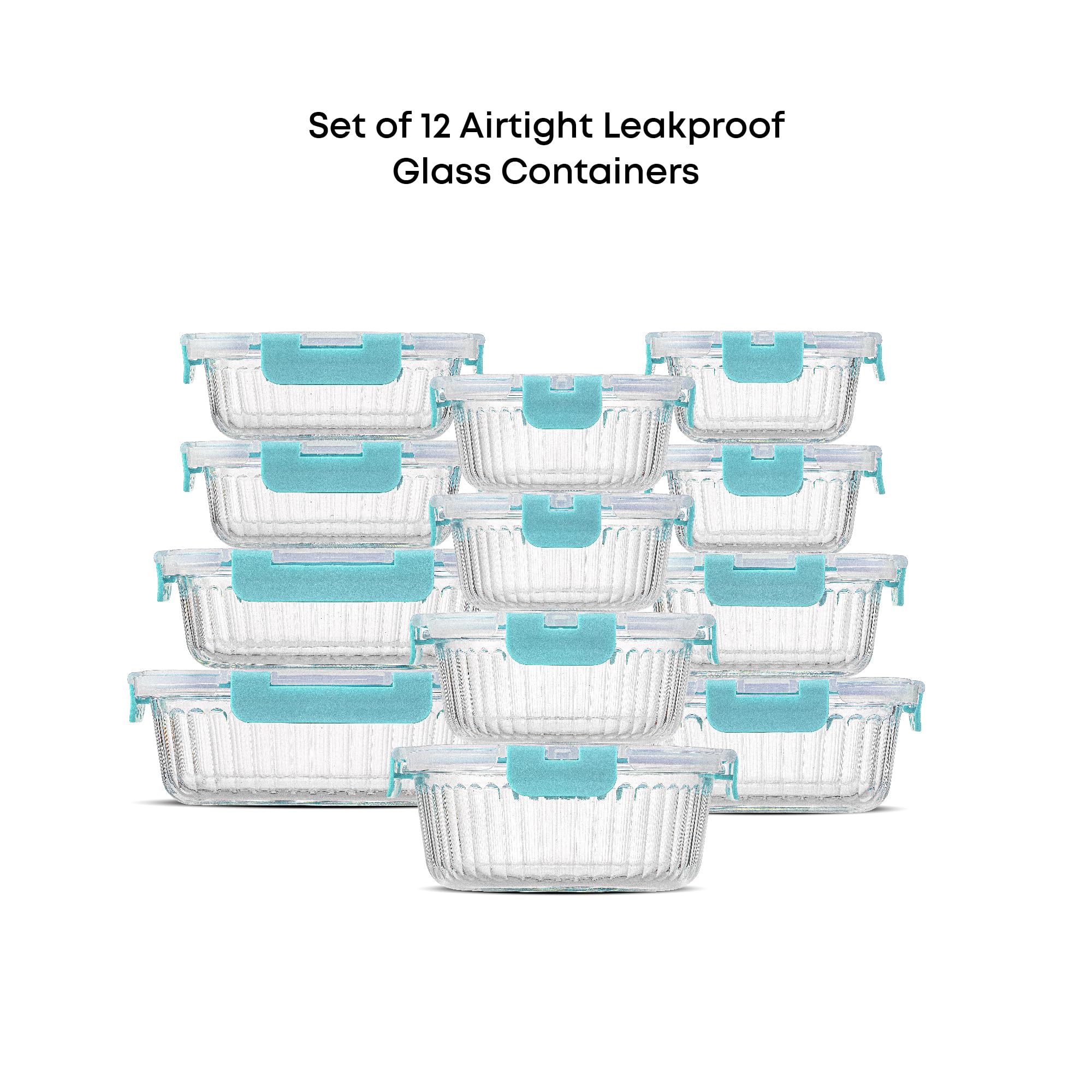 24pc Borosilicate Glass Storage Containers with Lids (24 Count)