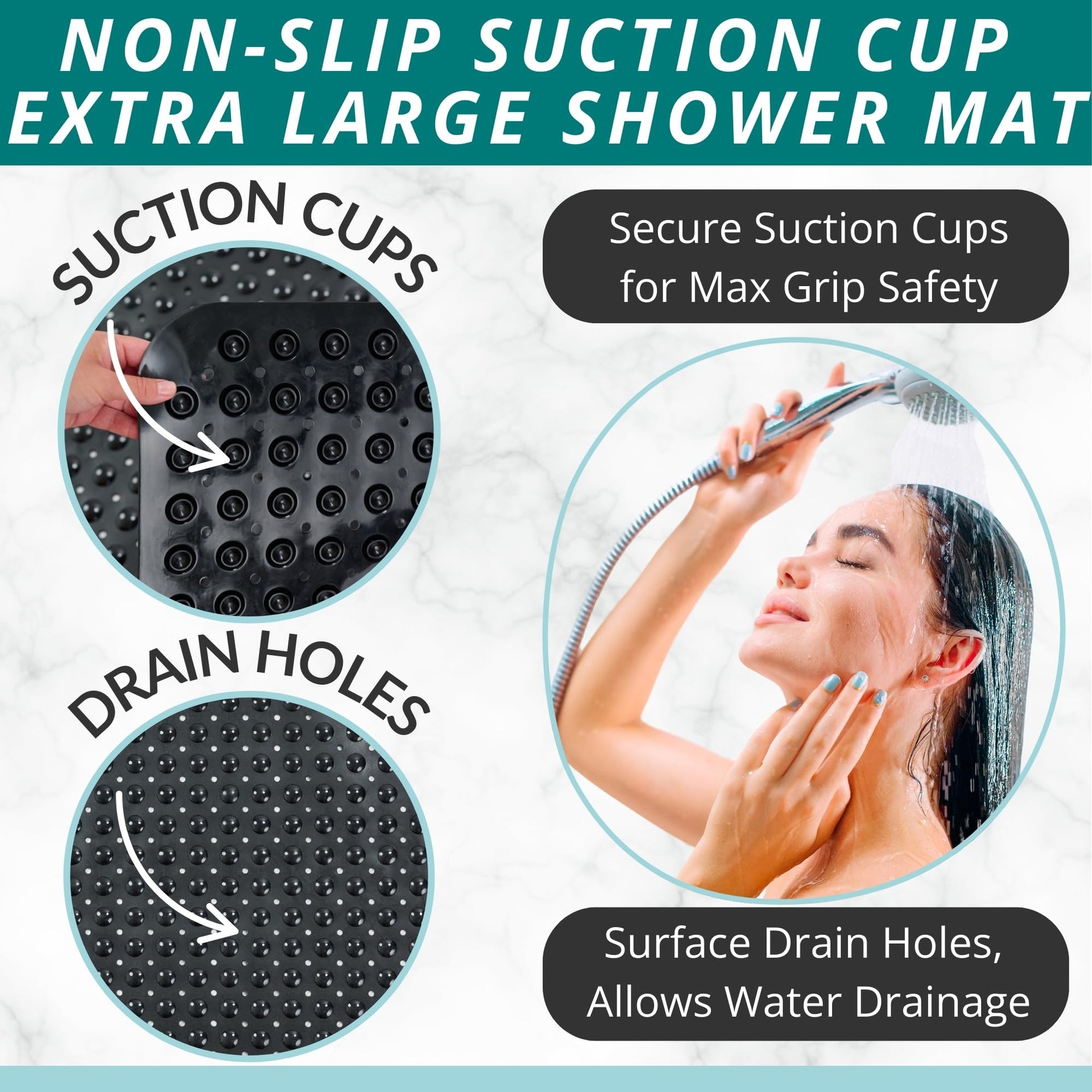 Extra Large Square Non Slip Shower Mat