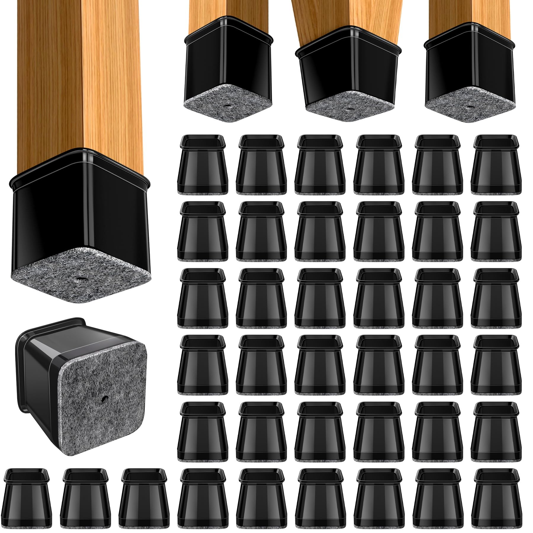 40Pcs Chair Leg Floor Protectors for Hardwood Floors Anti (40 Count)