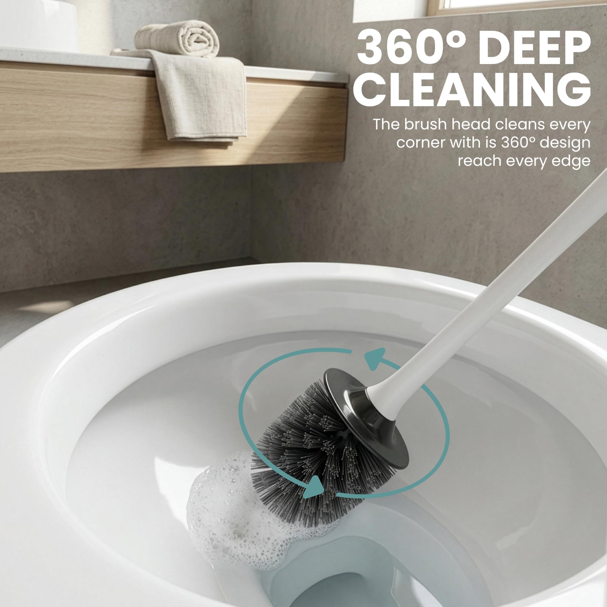 Zense Toilet Brush and Holder Set