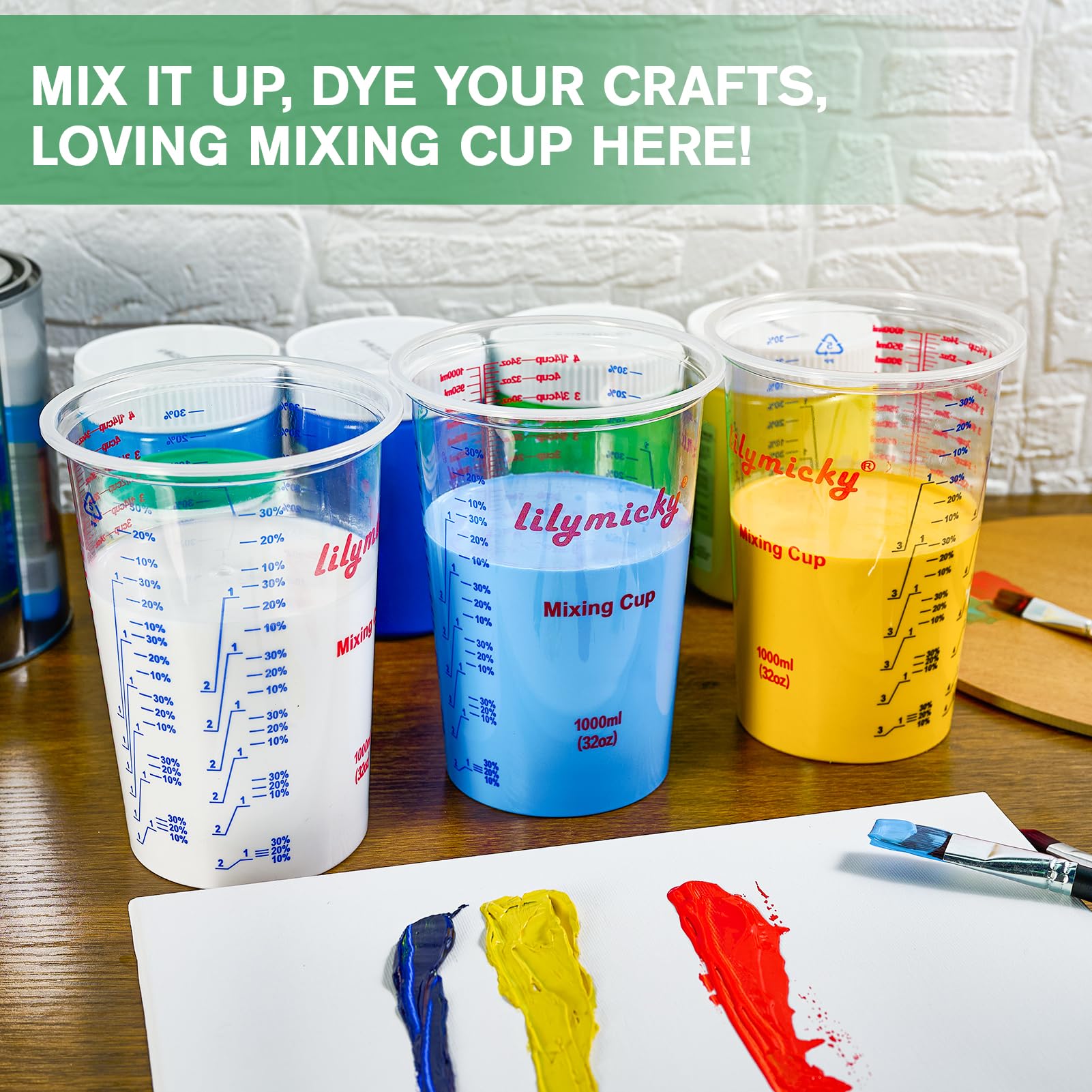 50 Pack Plastic Mixing Cups (50 Count)