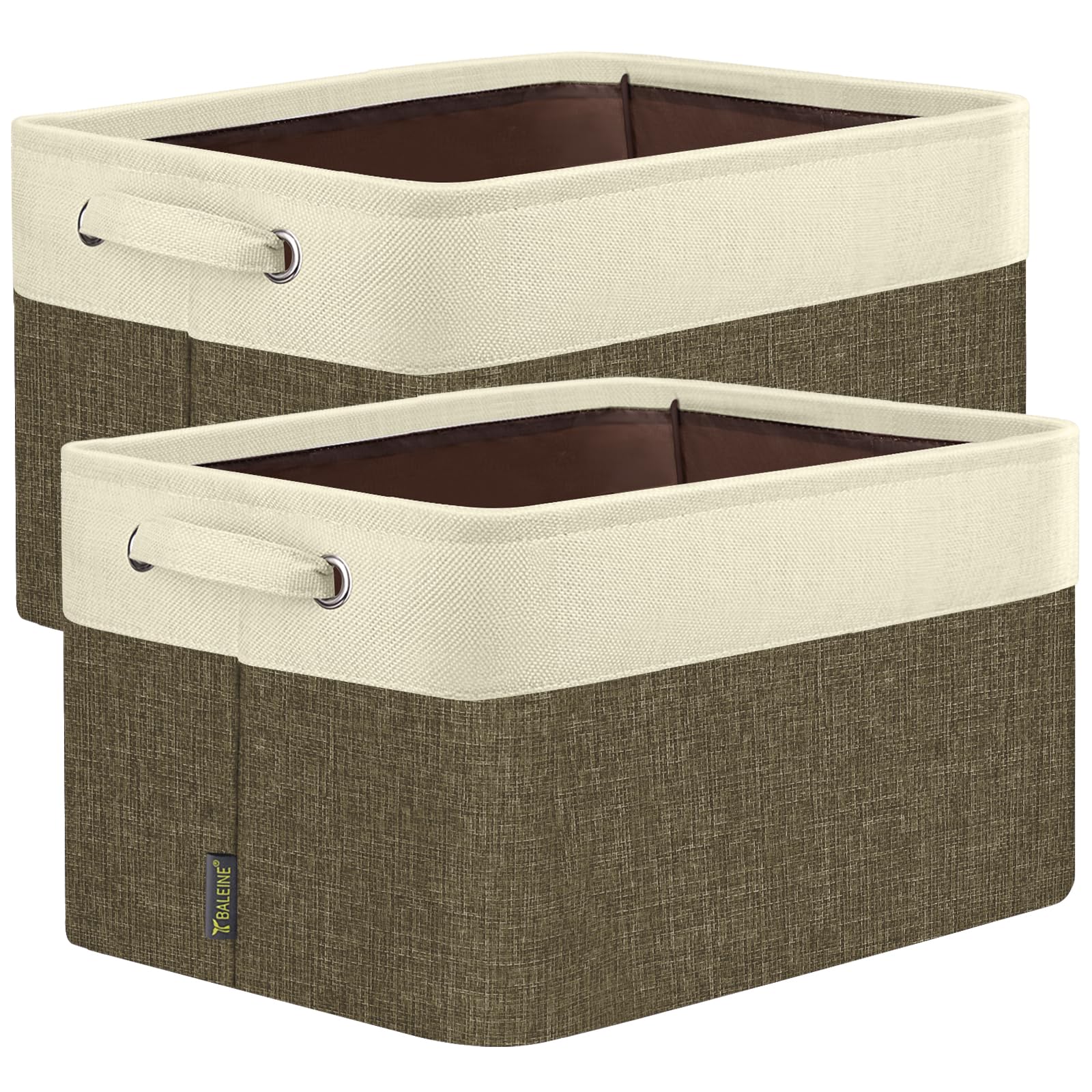 2 Pack Fabric Closet Storage Bins for Shelves (2 Count)