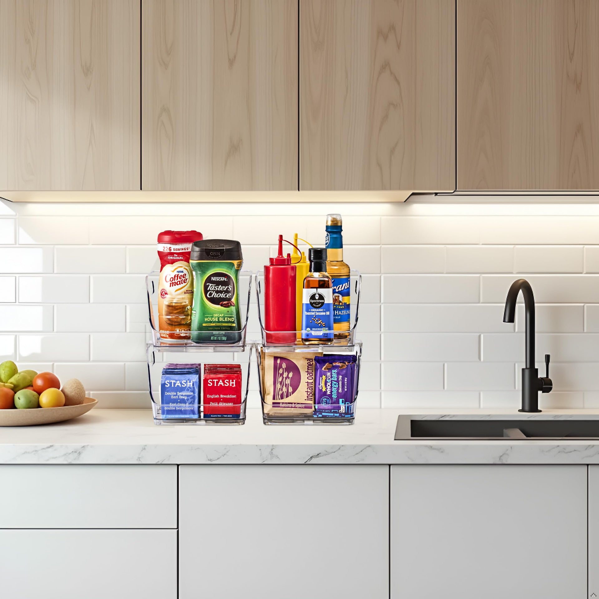 Stackable Storage Bins Open Front