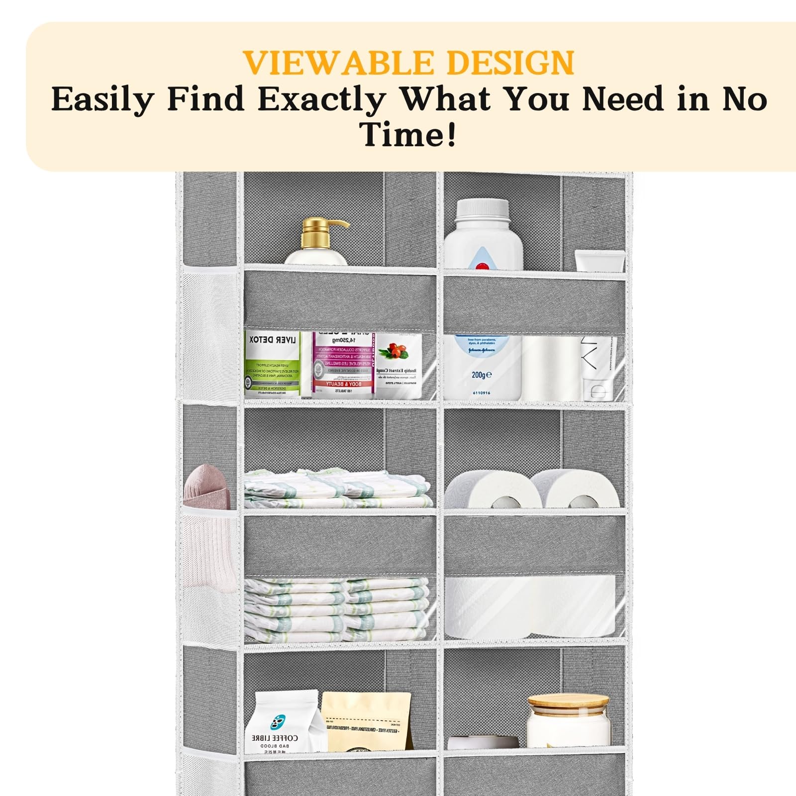 Over The Door Organizer 6 Tiers (6 Count)