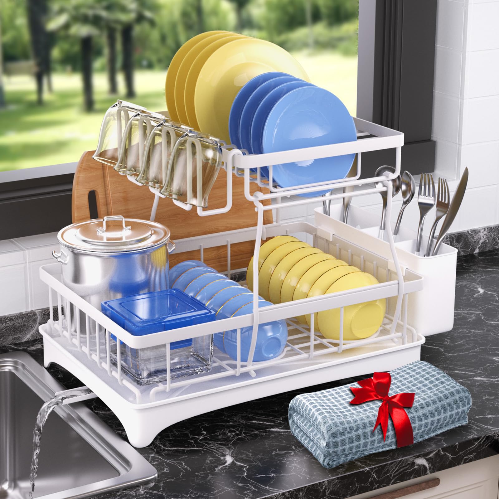 2 Tier Dish Drying Rack