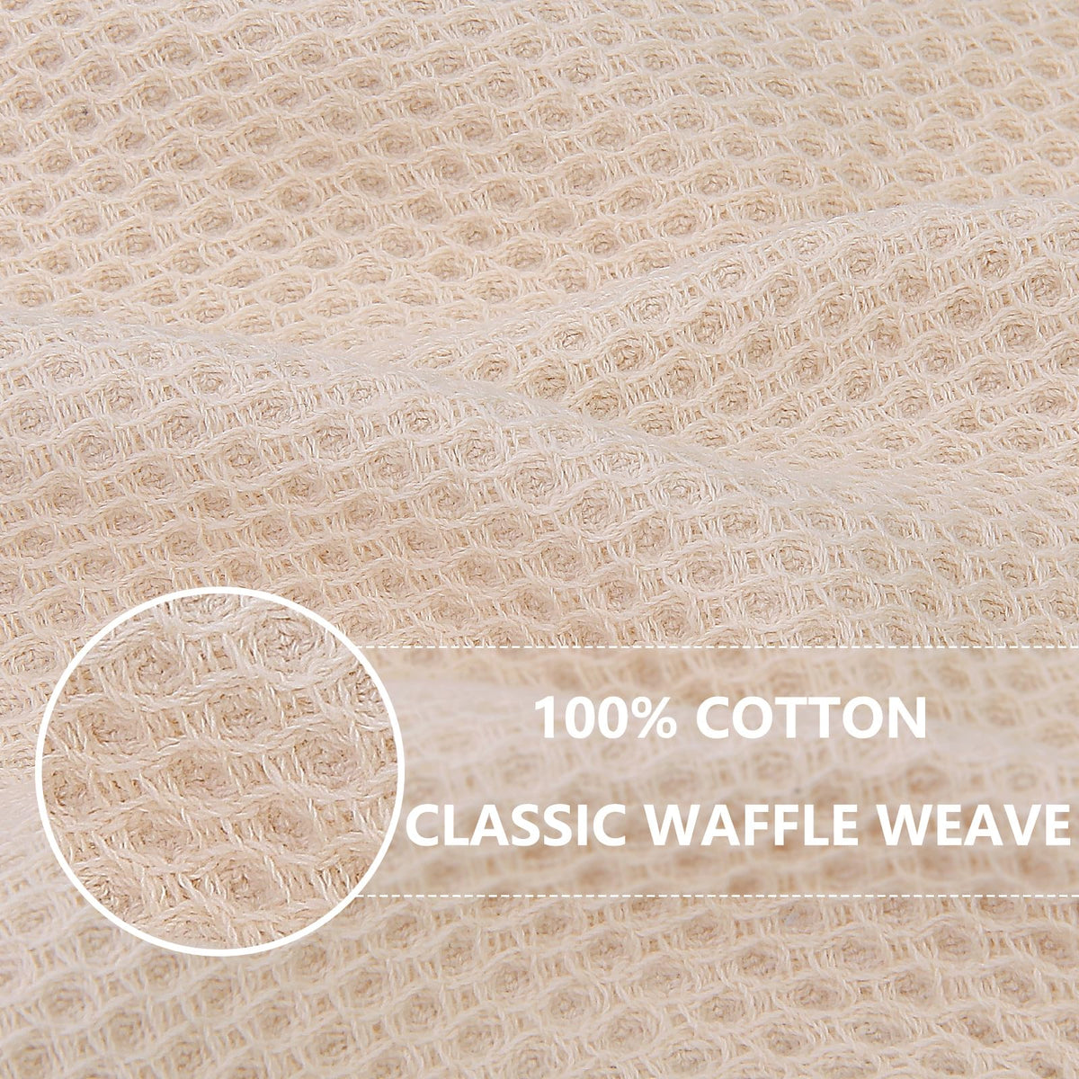 100% Cotton Waffle Weave Kitchen Dish Cloths 6 (6 Count)