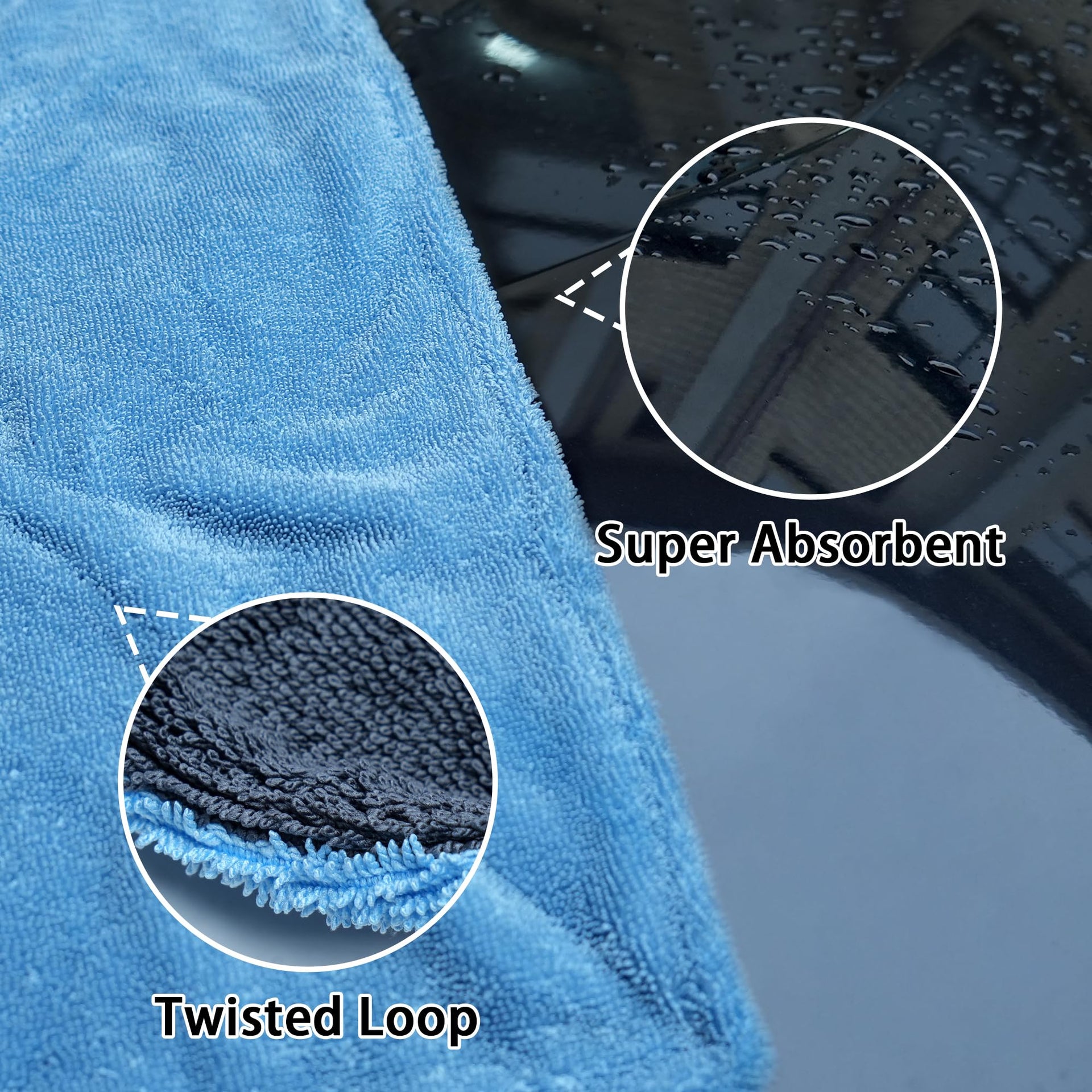 1000GSM Car Drying Towel 18"x24"