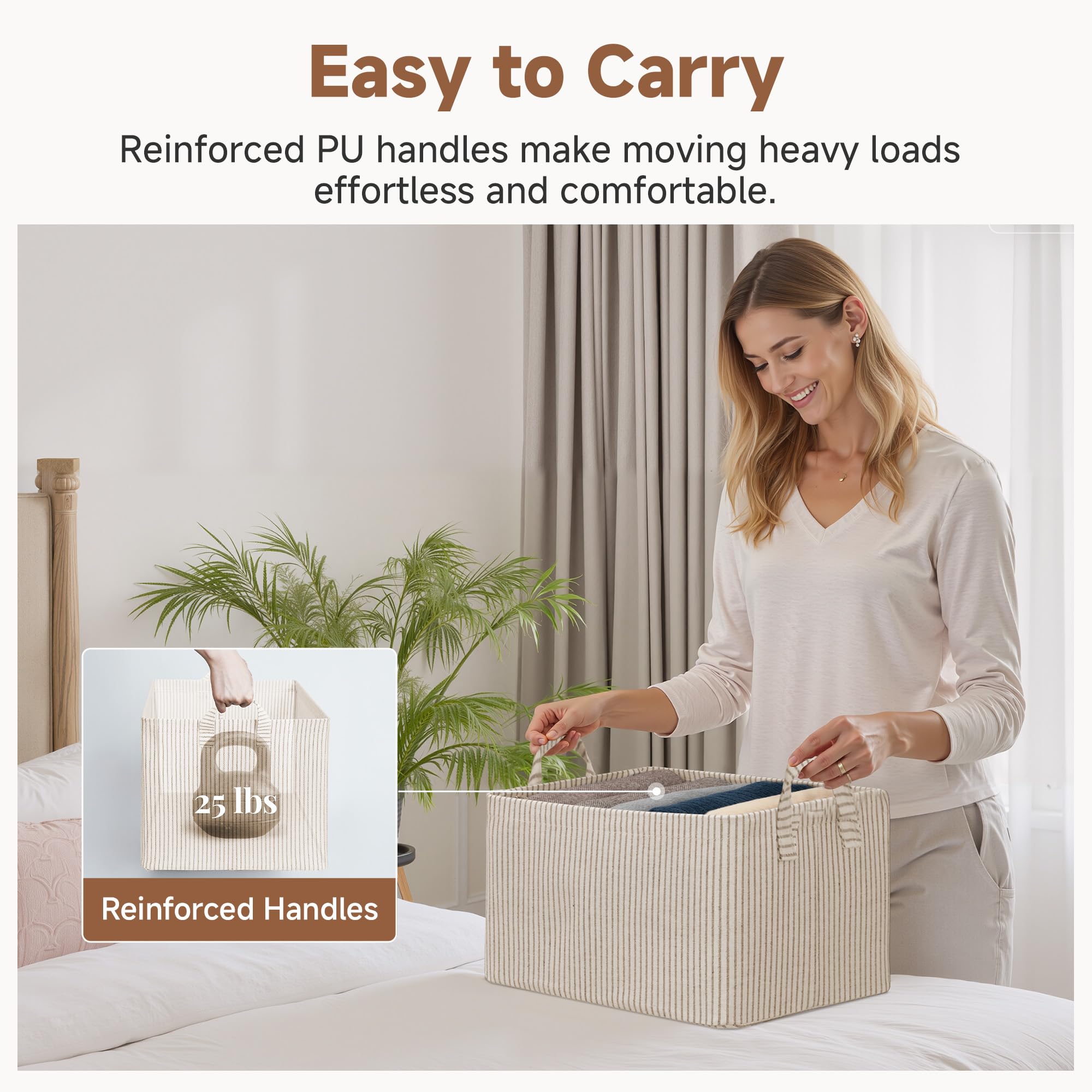 Storage Bins Fabric Storage Bins for Shelves (2 Count)