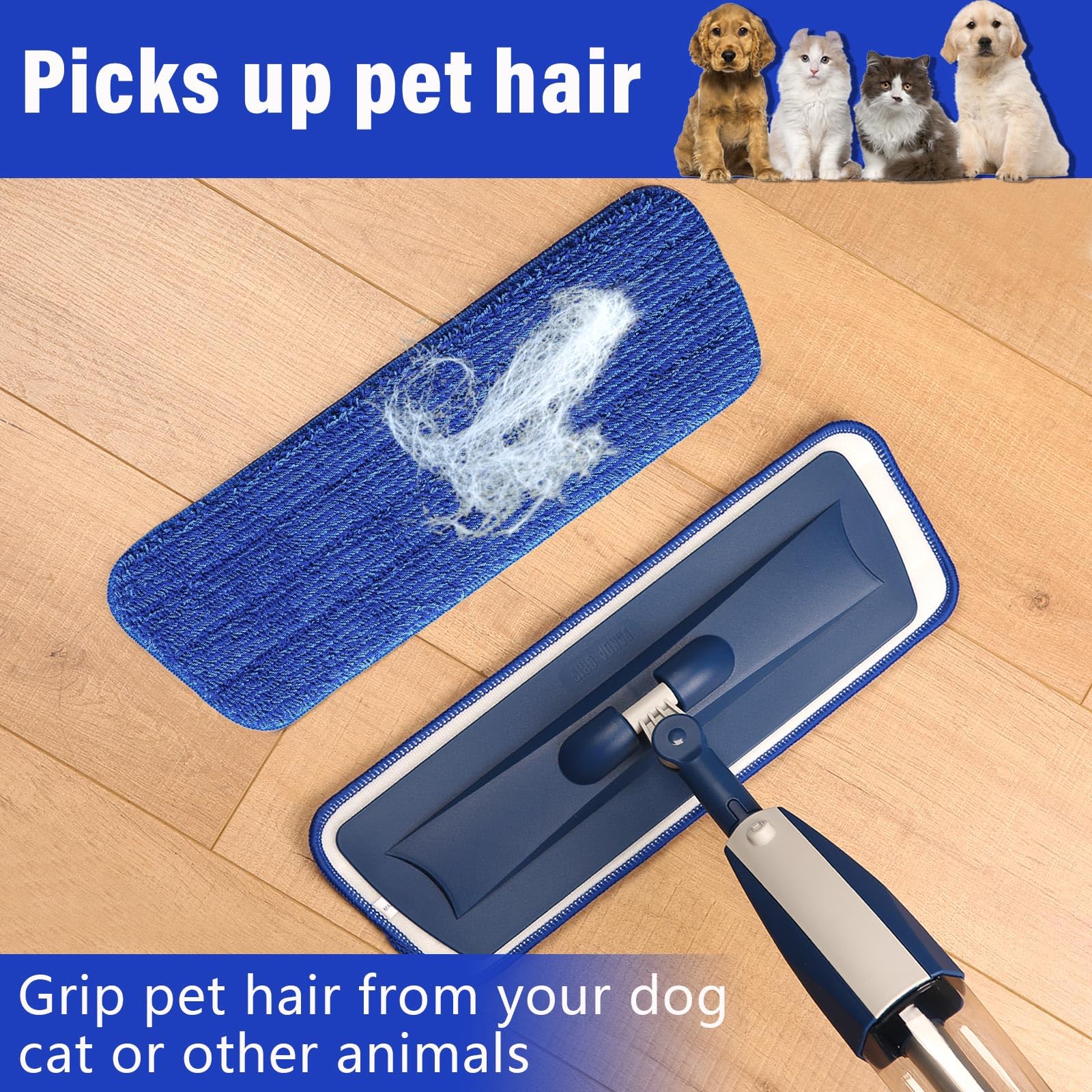 16.5" Microfiber Mop Pads Refills (3 Count)
