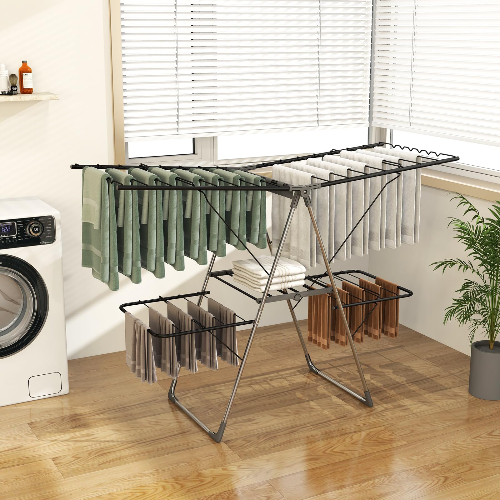 Foldable Clothes Drying Rack