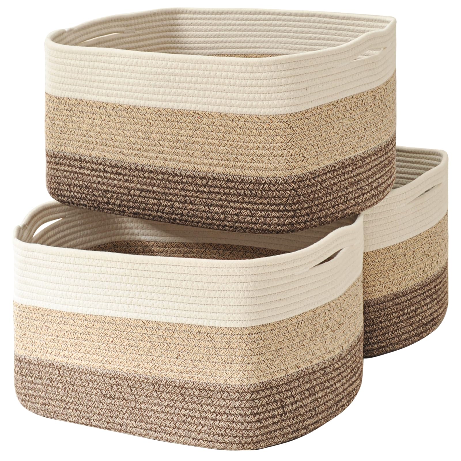 Large Storage Baskets for Organizing Shelves (3 Count)