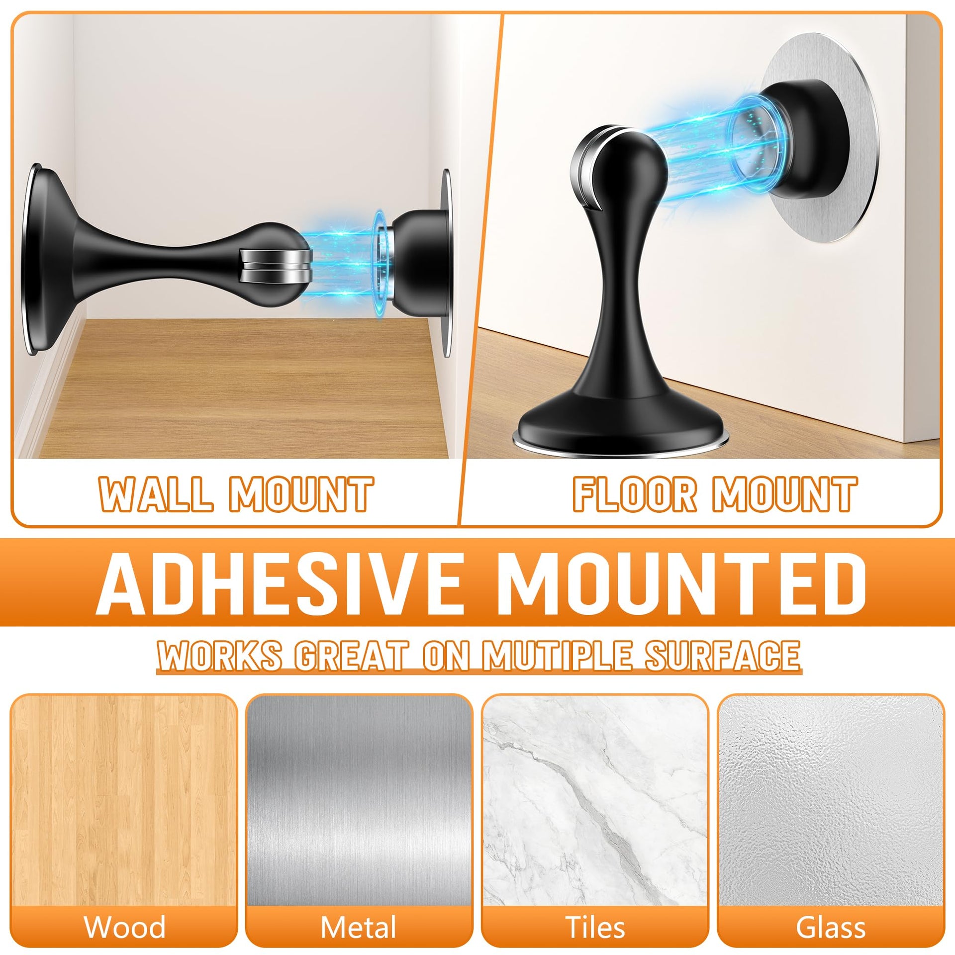 Magnetic Door Stoppers (4 Count)